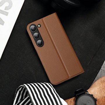 Dux Ducis Smartphone-Hülle Buch Tasche für Samsung Galaxy S23 Plus Schutzhülle braun