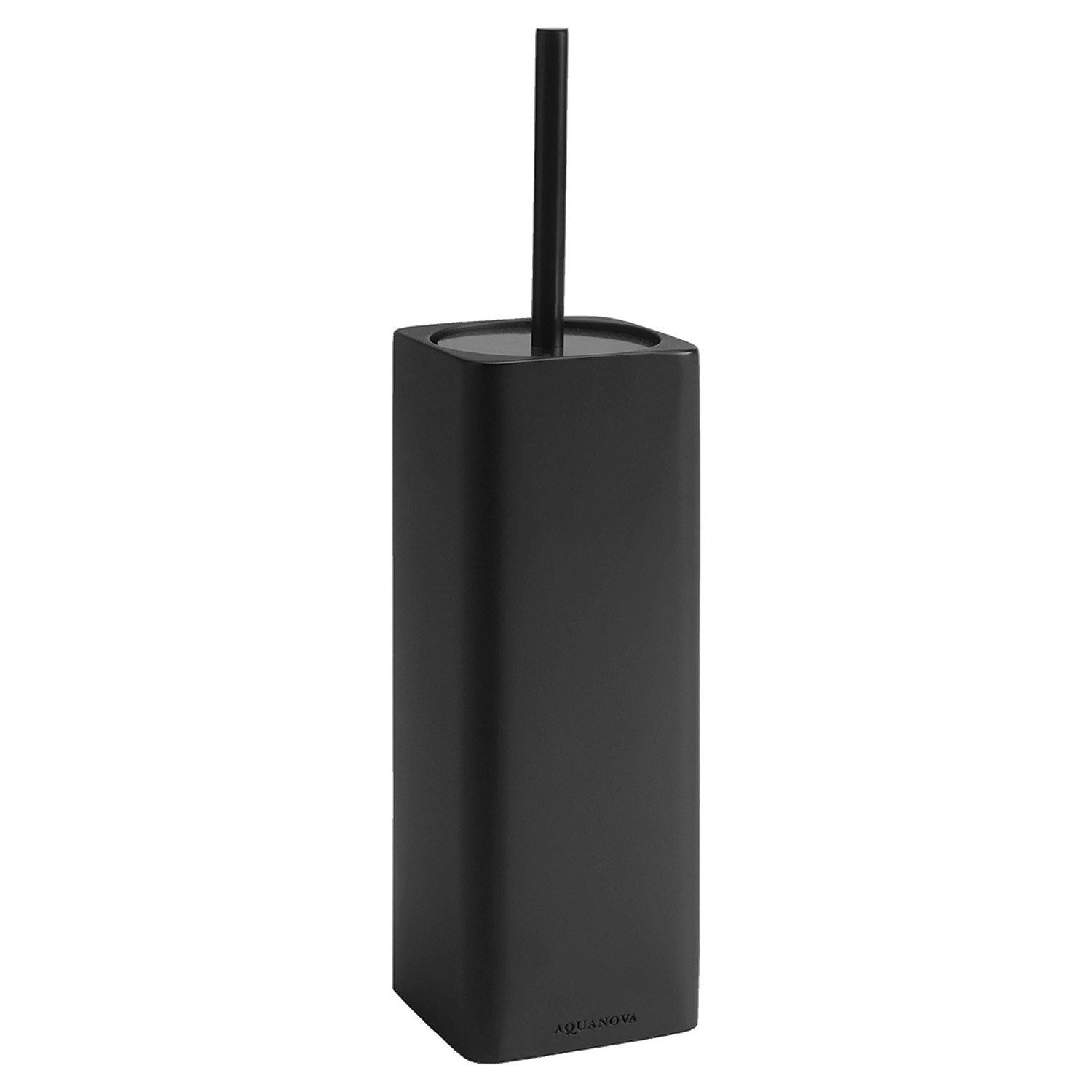 WC-Garnitur KHANA, H 38,5 cm, Schwarz, Polyresin, Wandmontage