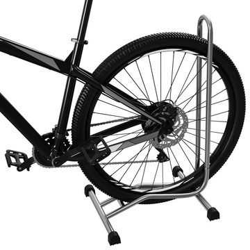 Wellgro Fahrradhalter 2 x WELLGRO® Fahrradständer - Stahl, sicherer Stand - Farbe silber