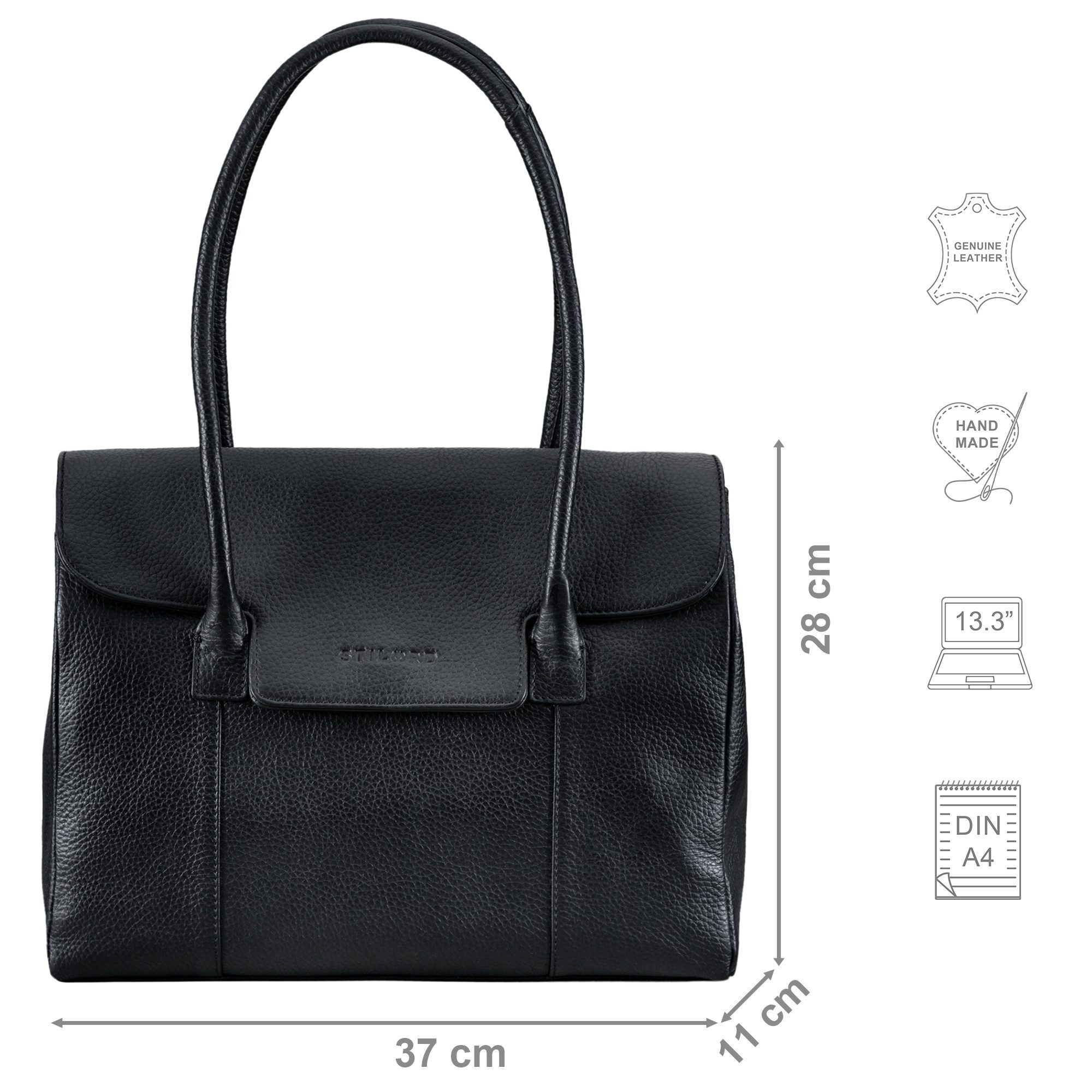 STILORD Handtasche "Carrie" Handtasche Shopper Damen Leder Umhängetasche