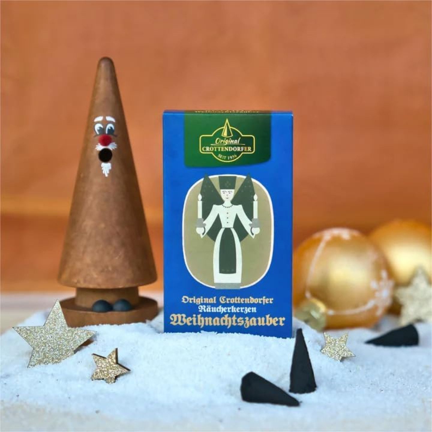 Crottendorfer Räucherkegel Crottendorfer Räucherkerzen 4er Set Nostalgie (96-St., 4 Pack a 24 Stück), 100% Made in Germany