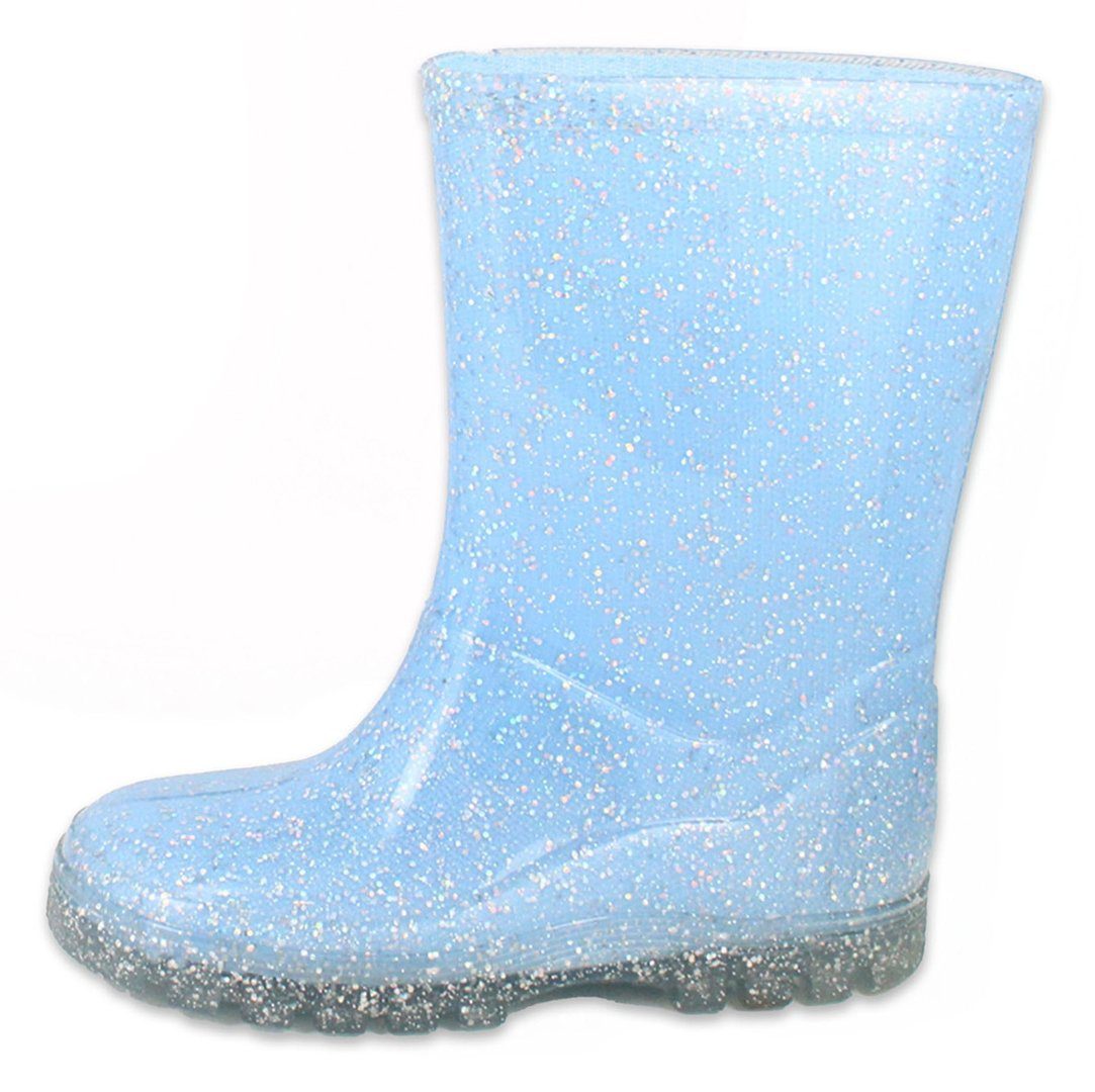 Beck Regenstiefel Glitzer Gummistiefel (für trockene Füße und gute Laune) wasserdicht, schmale Passform hellblau
