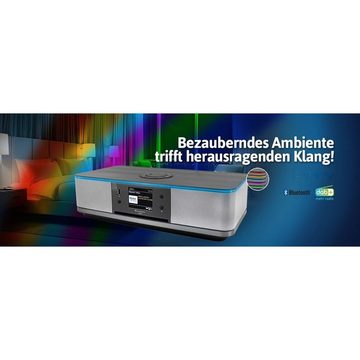 Soundmaster ICD2023SW Internetradio CD-Player DAB+ Bluetooth USB Undok-APP LED Internet-Radio (Internetradio, DAB+, FM, RDS-System, 30 W, LED Ambientebeleuchtung, Internetradio, CD-Player, DAB+, App Steuerung)