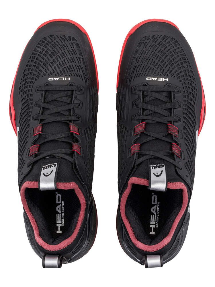 Head Endure Pro Clay/Sandplatz schwarz/rot Herren Tennisschuh