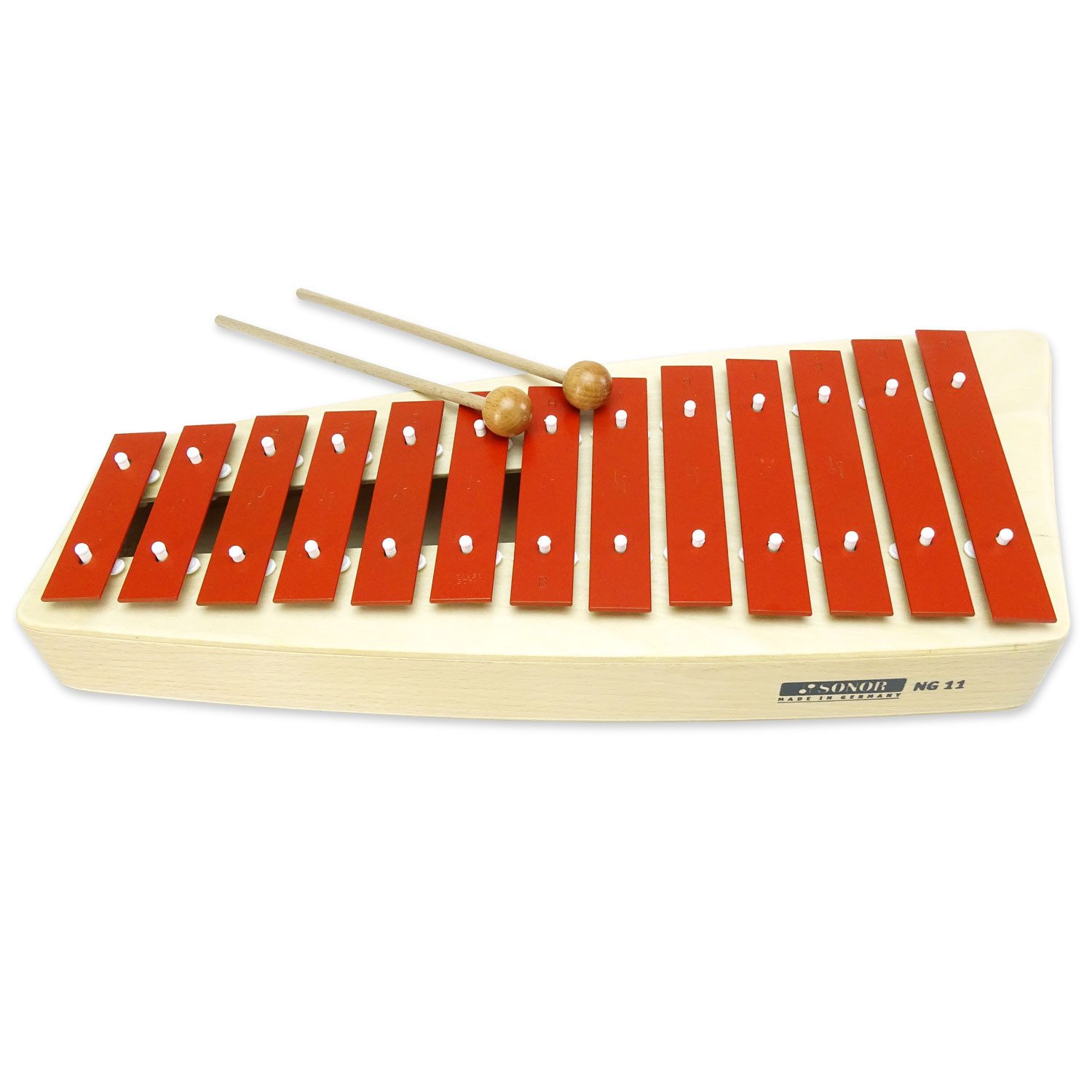 SONOR Glockenspiel Sonor Glockenspiel NG-11,Sonor Glockenspiel NG-11, 2 Schlägel , Ideal für die musikalische Früherziehung