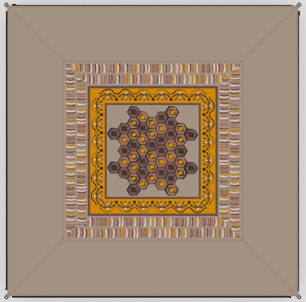 BENT Outdoorteppich Verbindbarer Teppich Afrika, rechteckig, Höhe: 4 mm, PFC frei