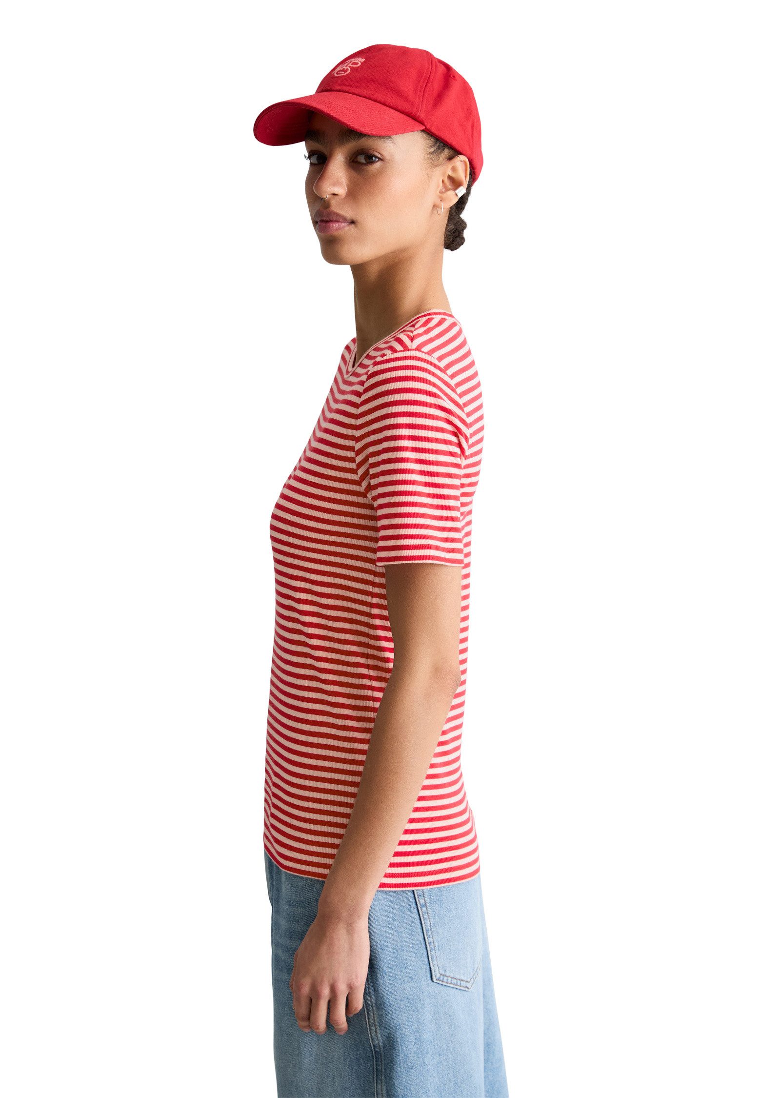 Marc O'Polo DENIM T-Shirt aus Rippjersey