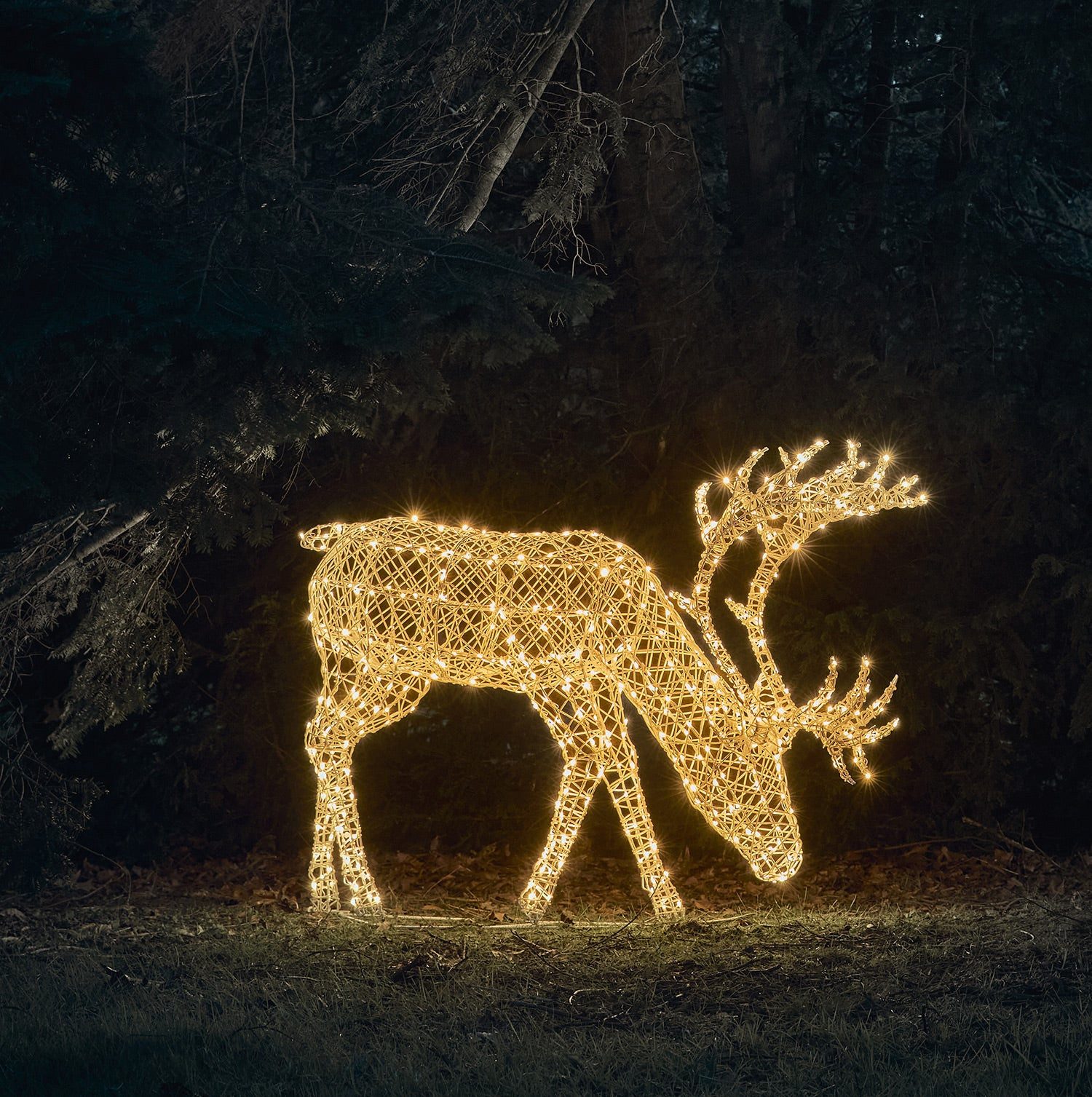 Lights4fun LED-Dekofigur 1,1m Arkendale Bicolor LED Rentier