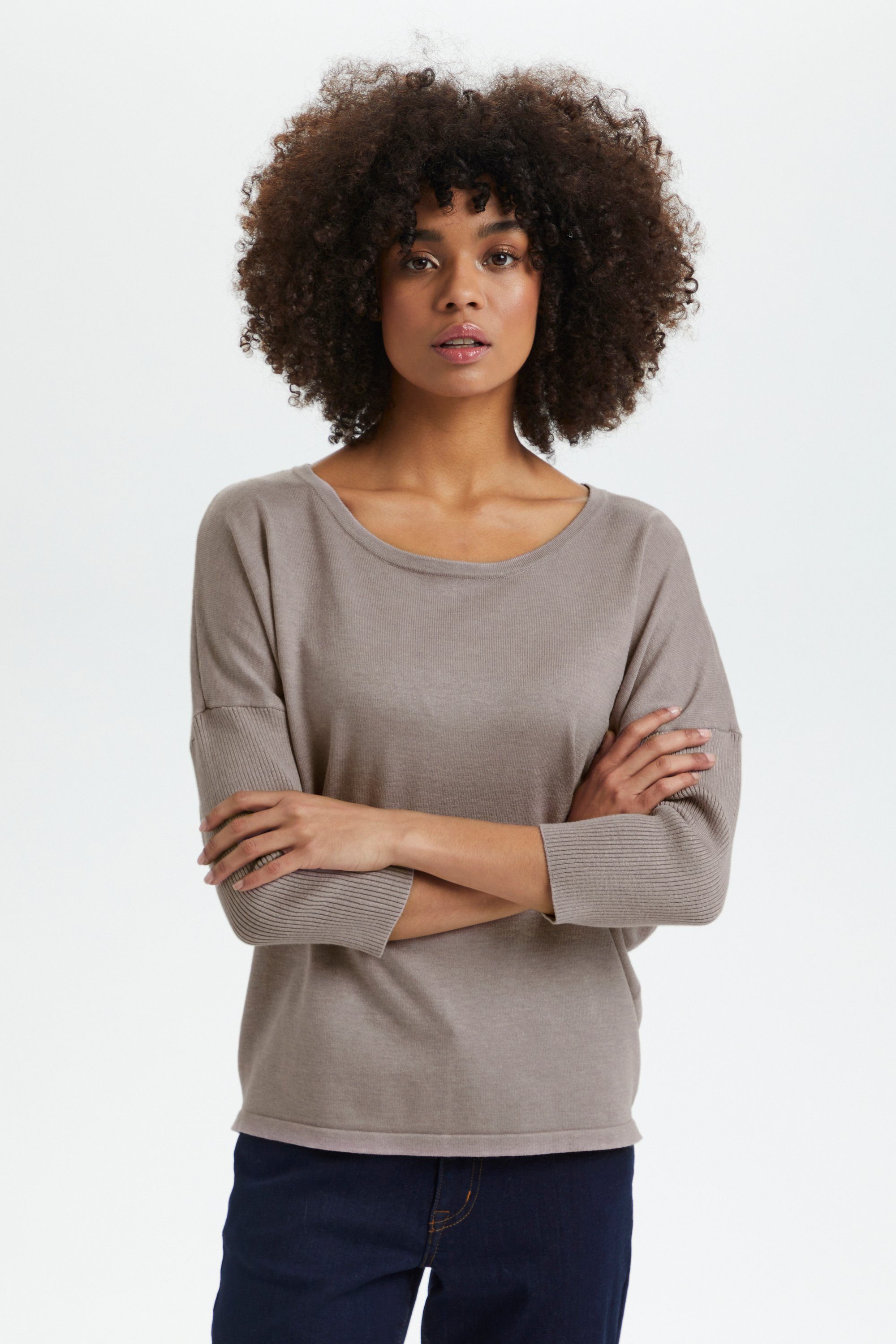 Saint Tropez Strickpullover A2561, MilaSZ R-Neck günstig online kaufen