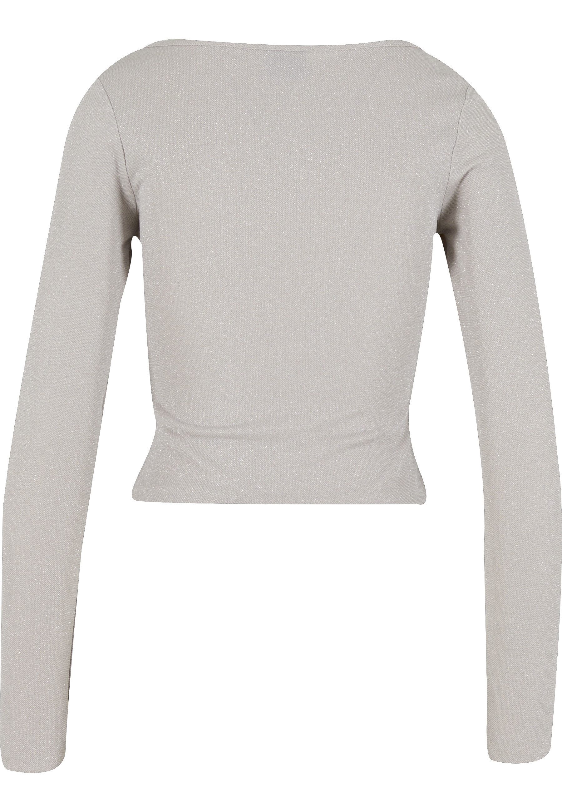 URBAN CLASSICS T-Shirt Urban Classics Ladies Glitter Square Neck Longsleeve (1-tlg)