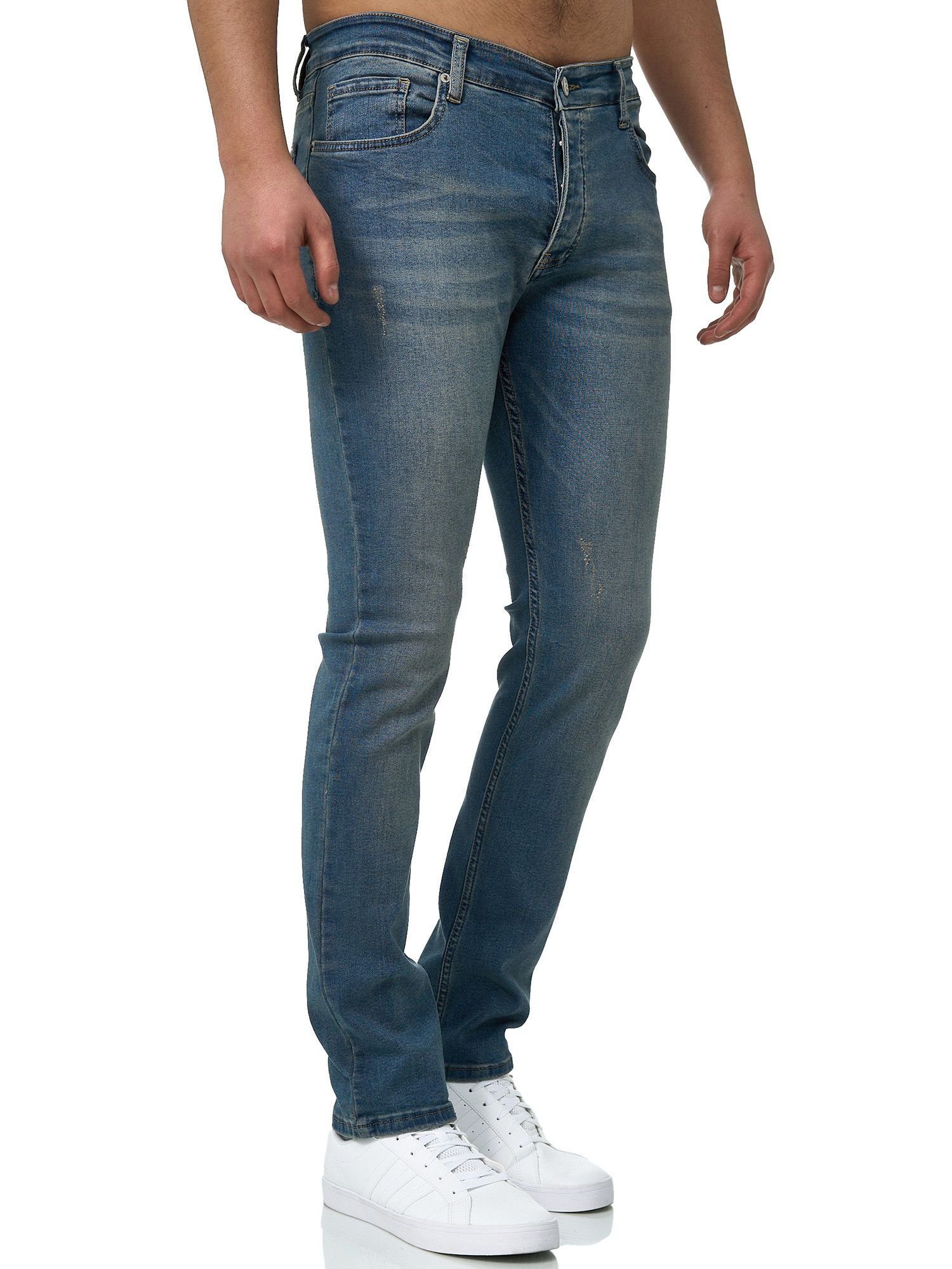 Freizeit,Casual Jeanshose 1-tlg) Denim Bootcut, Slim Herrenhose Herren Slim-fit-Jeans (Jeanshose John Kayna Jeans Used Fit Designer Designerjeans 613-JS Blue Dirty Herrenjeans