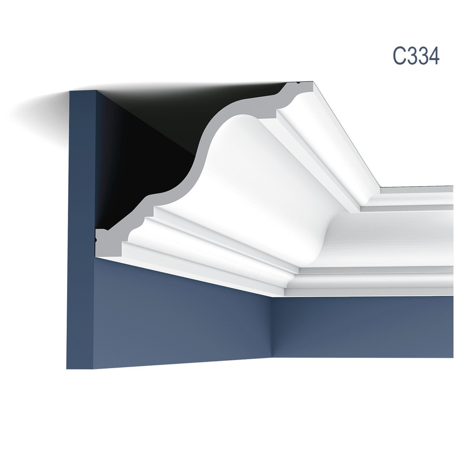 Orac Decor Deckenleiste C334 Zierleisten Wandprofile Stuckleisten Deckenleisten, kleben, Purotouch®, 1-St., 1 x Stuckleiste, Eckleiste Stuckleiste Profilleiste 2 Meter