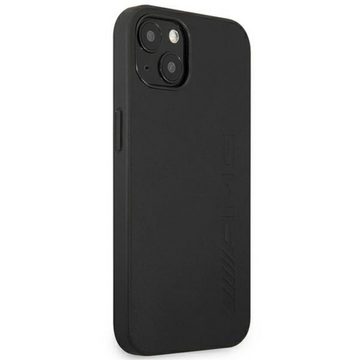 Mercedes Smartphone-Hülle AMG Apple iPhone 14 Plus Schutzhülle Case Leather Hot Stamped Schwarz