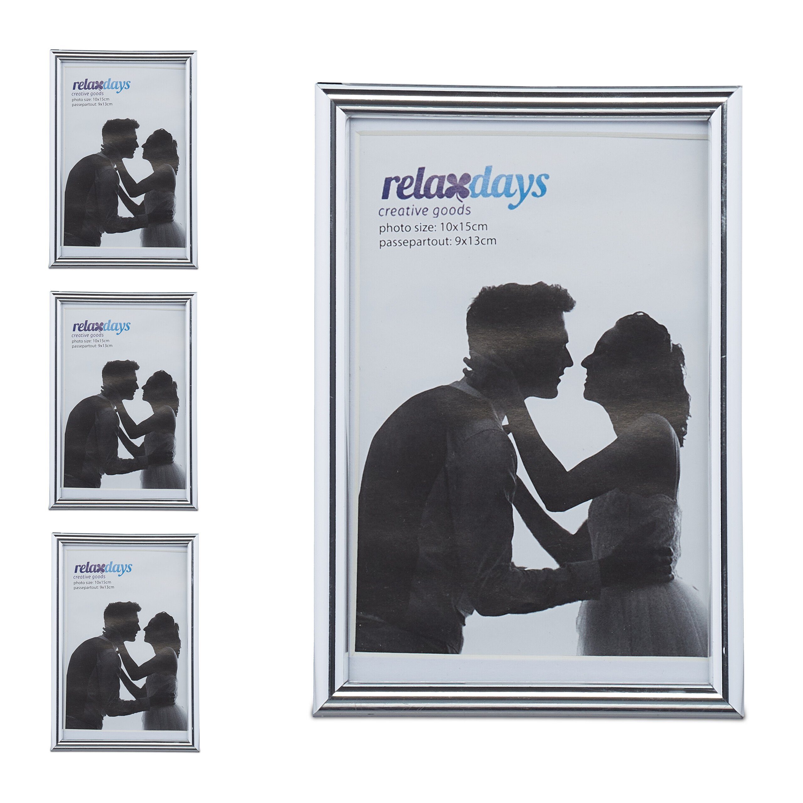 relaxdays Bilderrahmen 4 x Bilderrahmen 10 günstig online kaufen