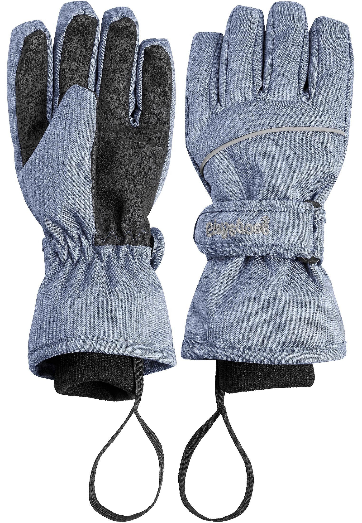 jeansblau Skihandschuhe Playshoes Finger-Handschuhe