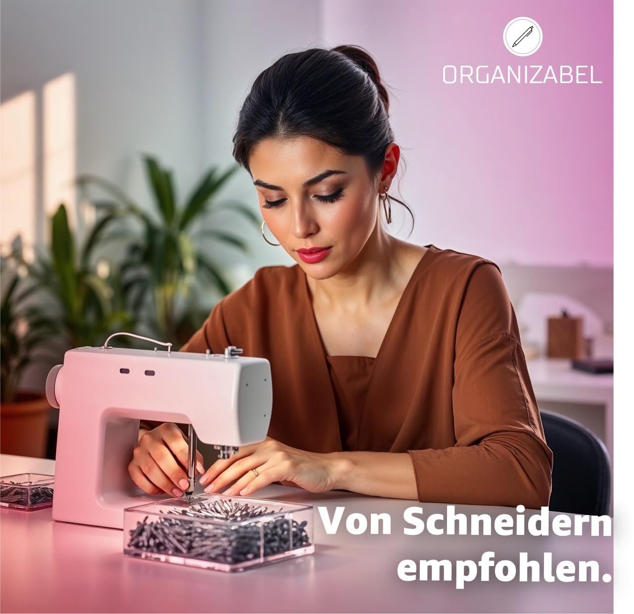 Organizabel Stecknadeln 3000x Reißnagel, Kopfstifte & Stecknadeln mit 13mm Kopf Bastelarbeiten, 3000er Set 3000 St., 3000 Stück