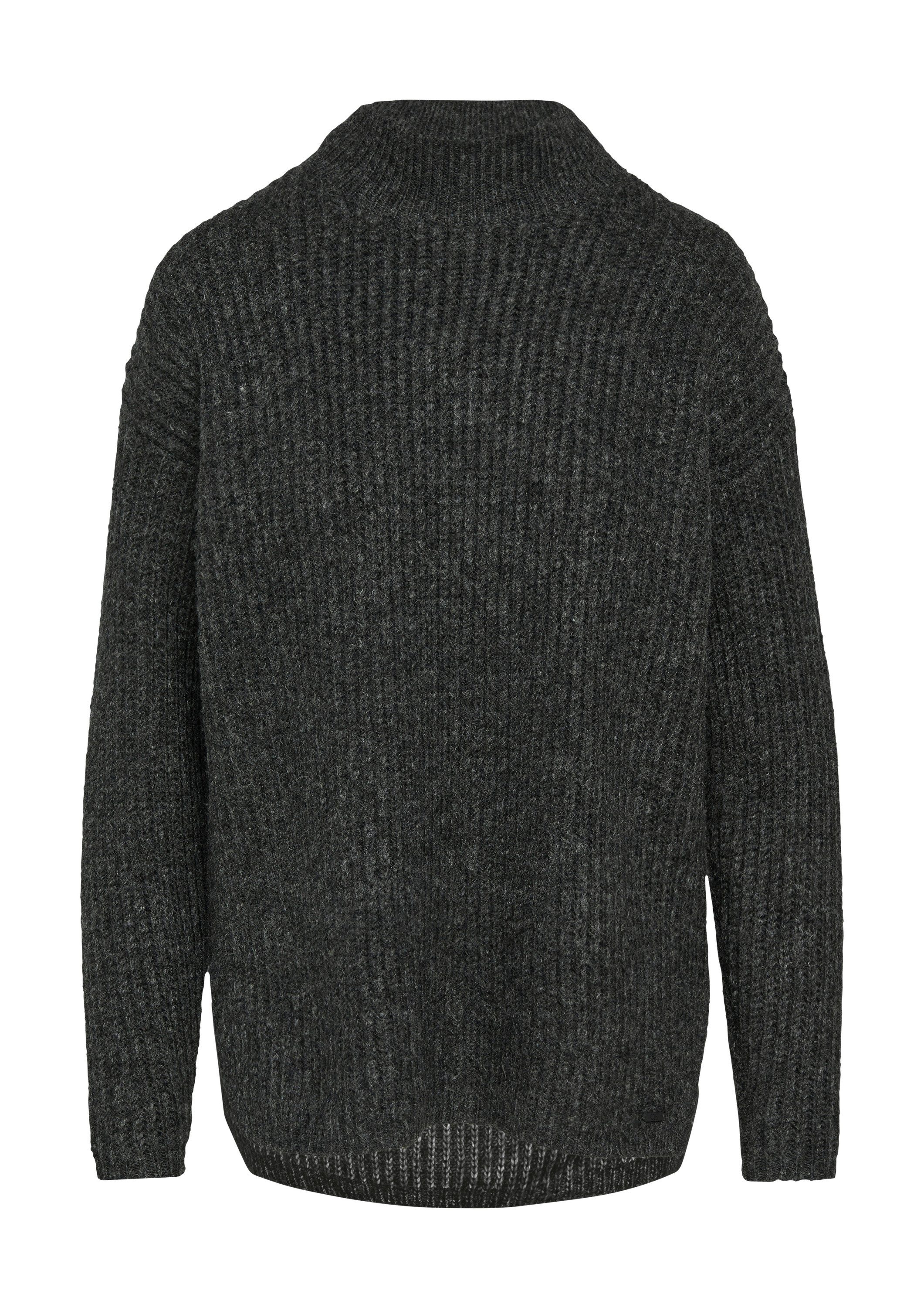 QS Longpullover Strickpullover Weicher Strickpullover mit Rippstruktur günstig online kaufen