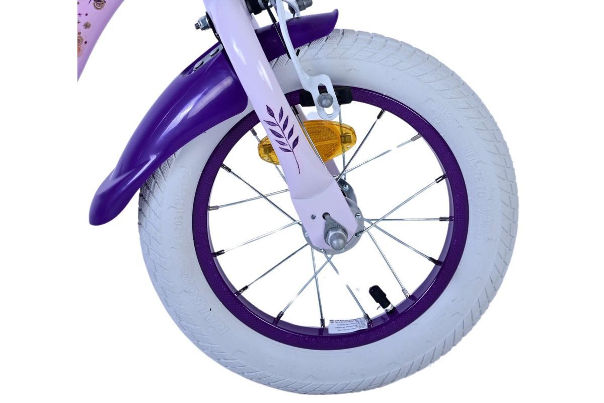Volare Kinderfahrrad 12 Zoll Kinder Mädchen Fahrrad Rad Mädchenrad Disney Wish 31253-SAFW, 1 Gang, Korb,Stützräder,Kettenschutz,Schutzbleche