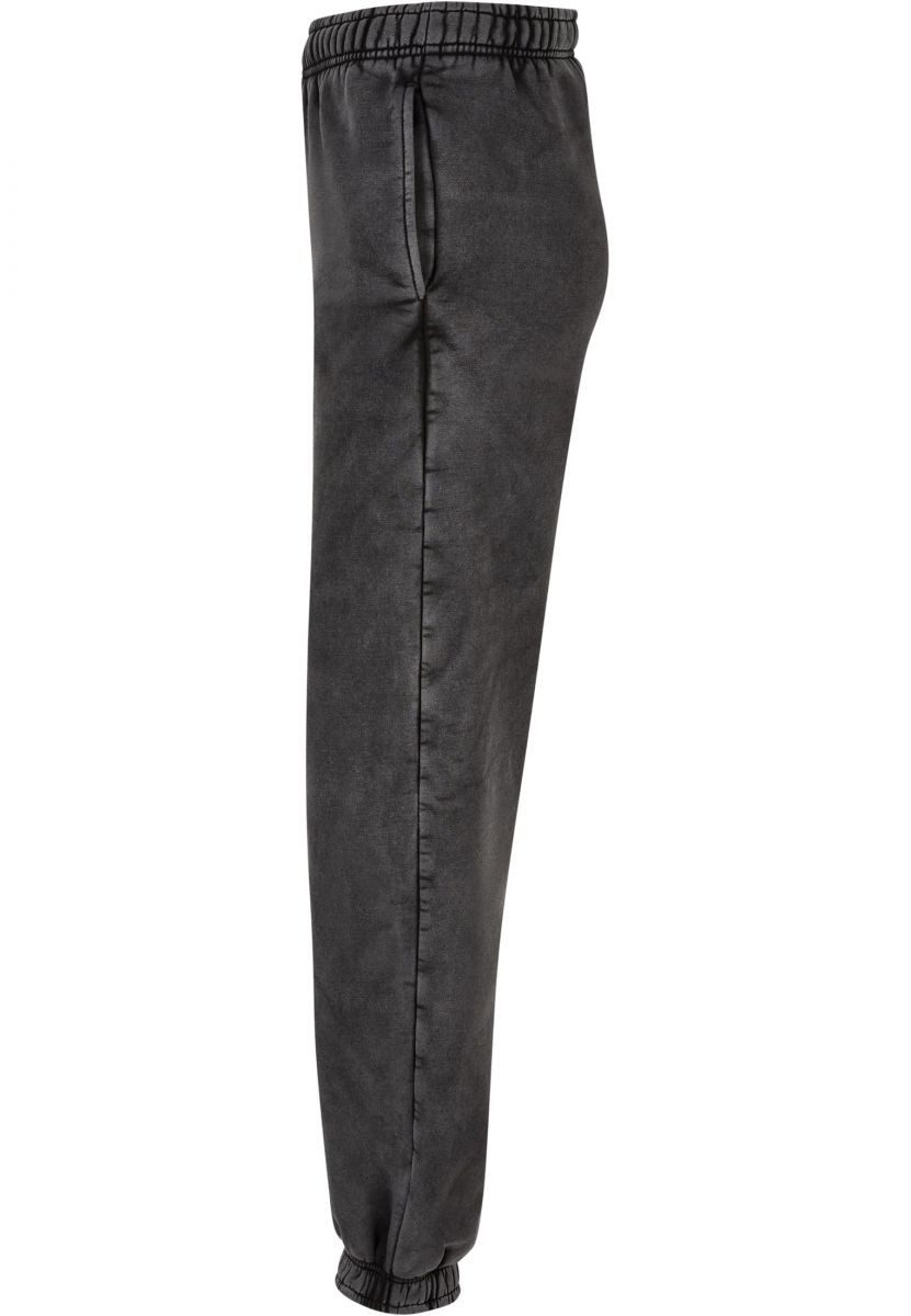 URBAN CLASSICS Funktionshose Ladies High Waist Stone Washed Sweat Pants Damen Jogginghose