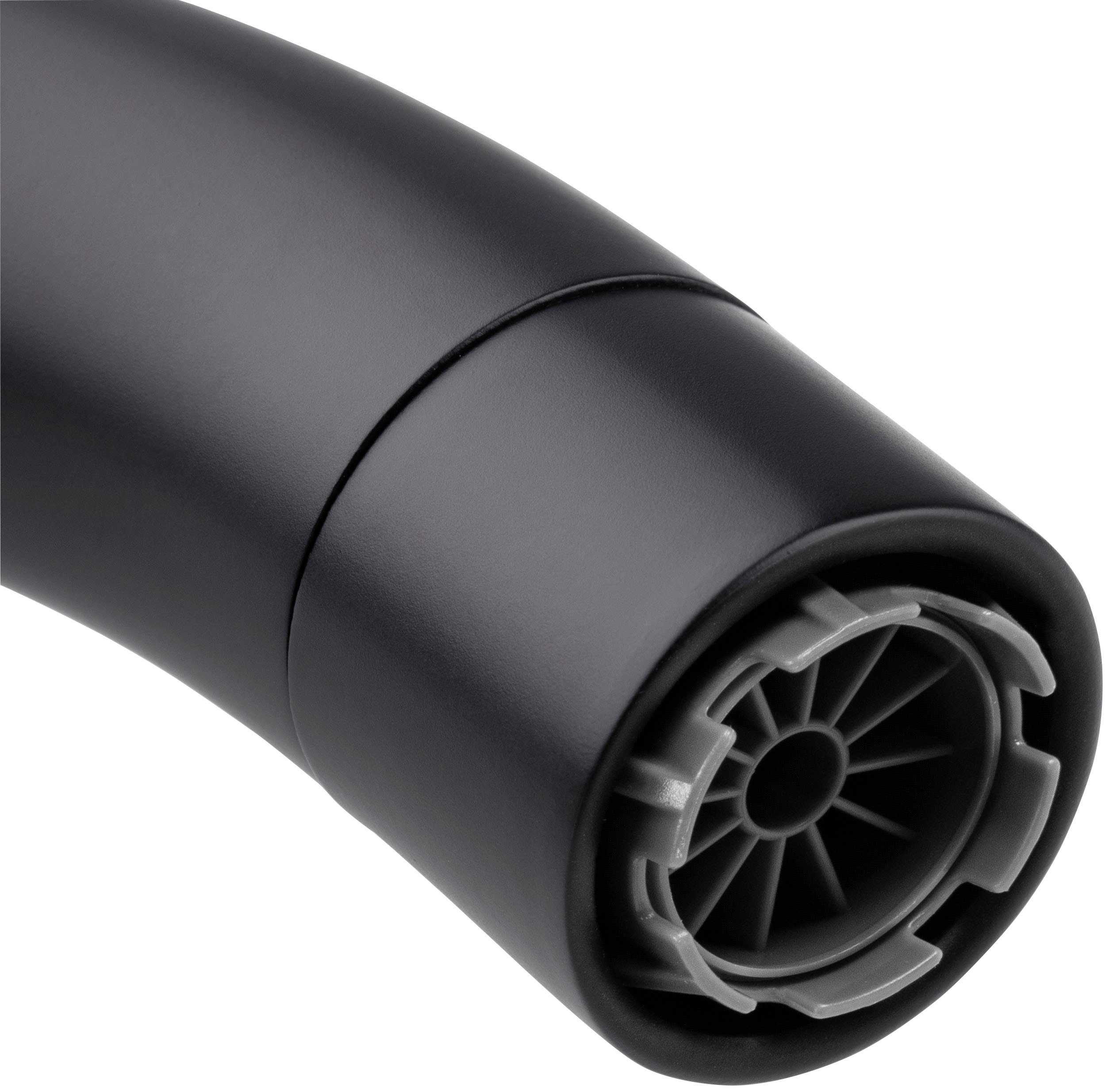 CORNAT Spültischarmatur Einhebelarmatur "Noir Round", ND, Druckguss, schwarz Black Edition, matt schwarz, hoher & schwenkbarer Auslauf