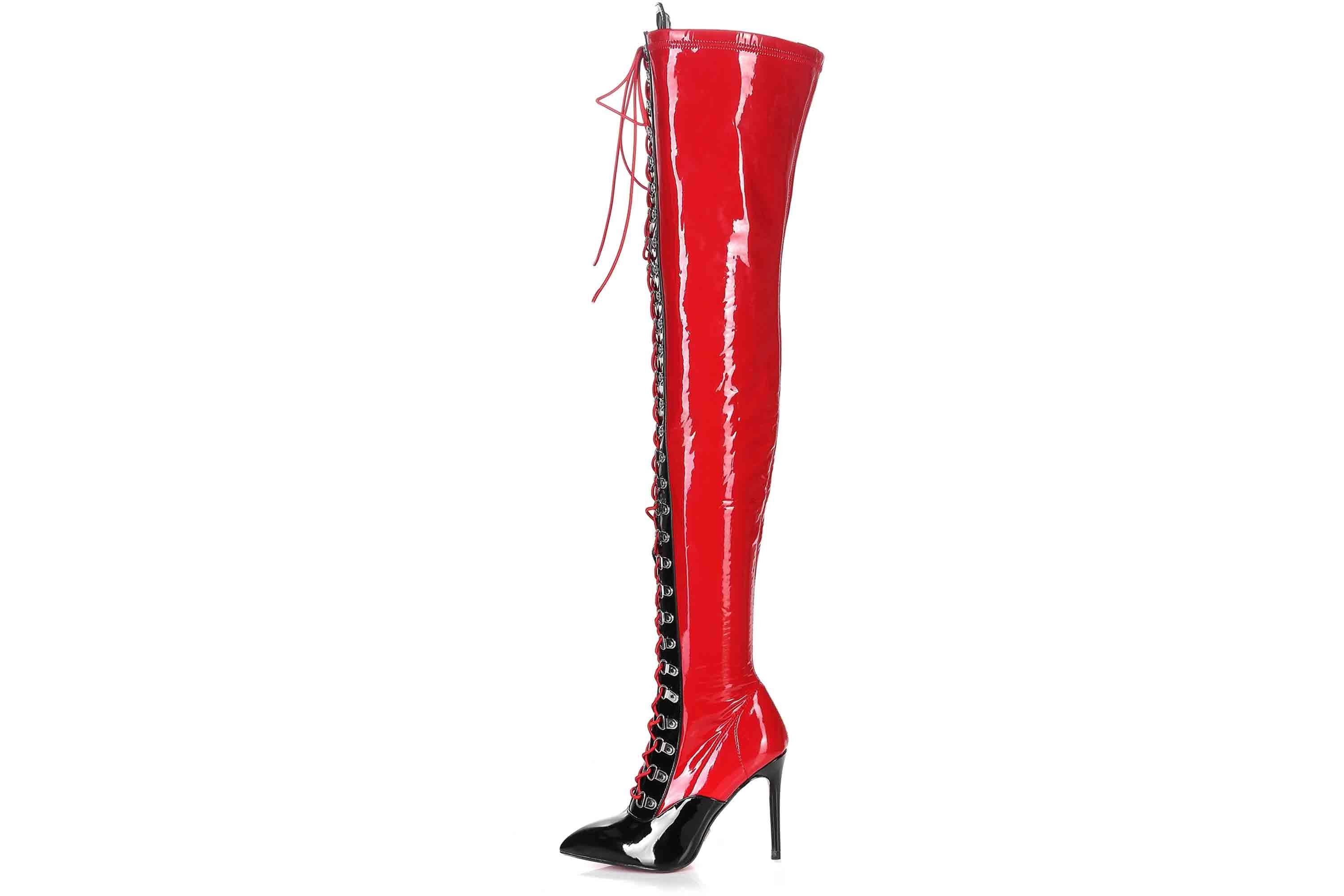 Giaro Veruska Red Black Shiny Чоботи