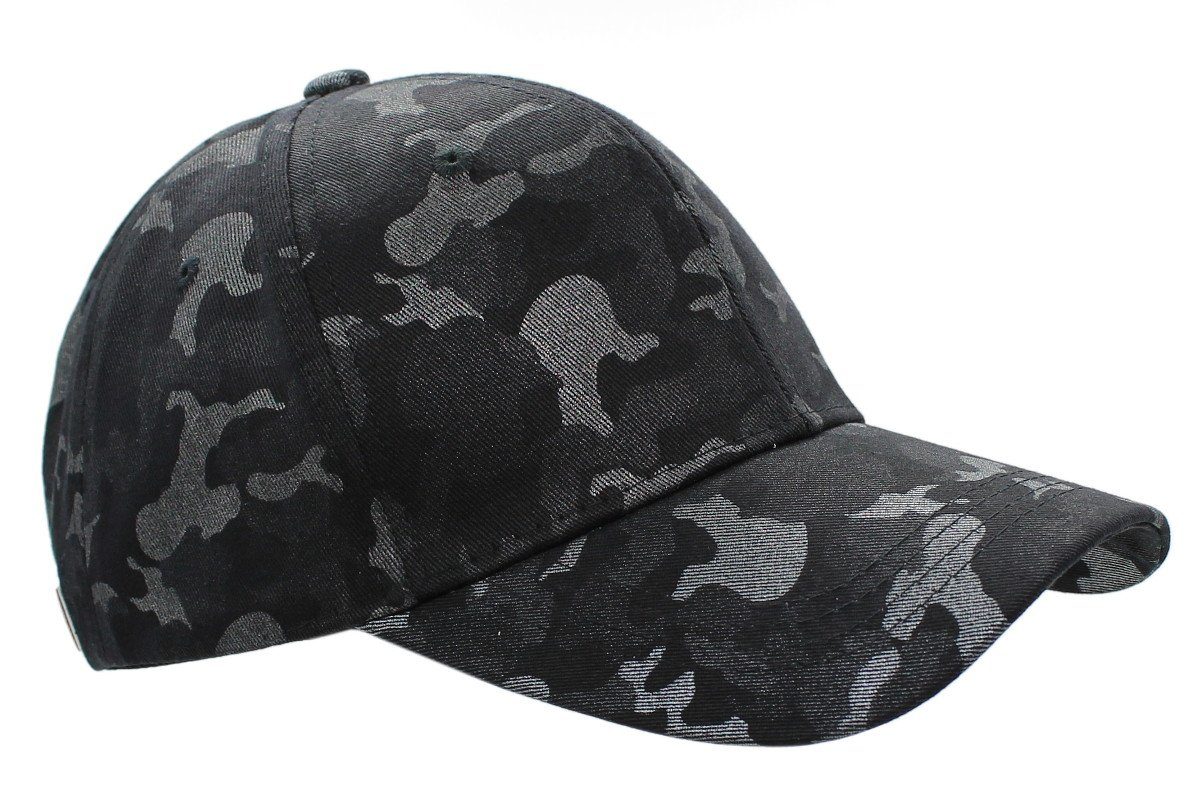 Muster Bunt dy_mode Schirmmütze Army mit Basecap Camouflage One Unisex K106-Schwarz Herren Belüftungslöcher, Baseball Cap Size, Damen Kappe