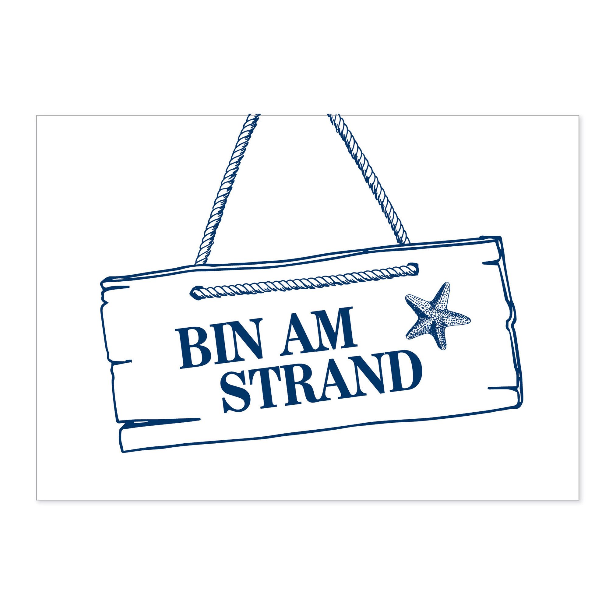 Postkarte Postkarte Bin am Strand