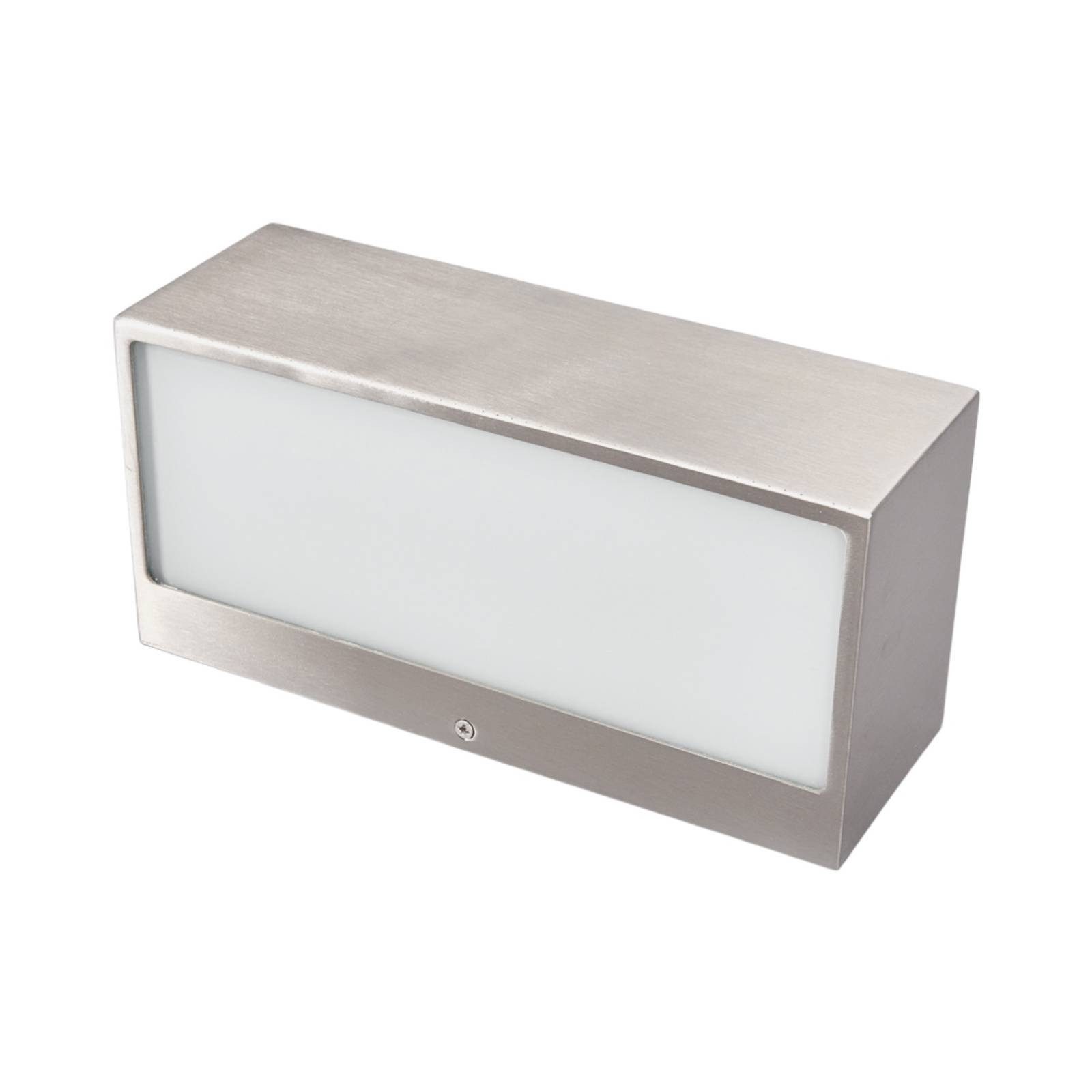 Lindby Außen-Wandleuchte Leonora, Edelstahl Alu IP44, 1 x 60 W