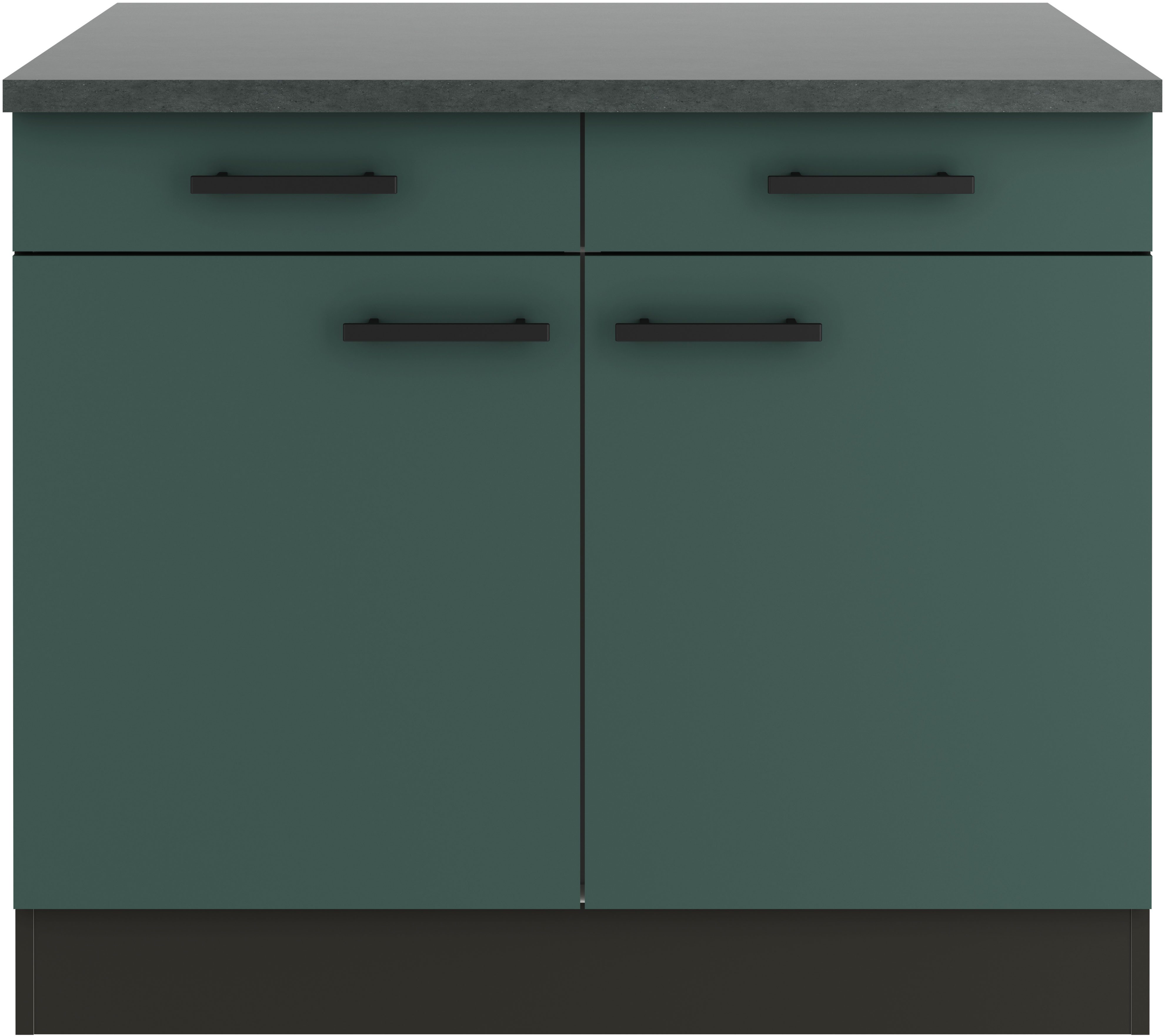 OPTIFIT Unterschrank Palma Breite 100 cm, mit 2 Türen und 2 Schubkästen