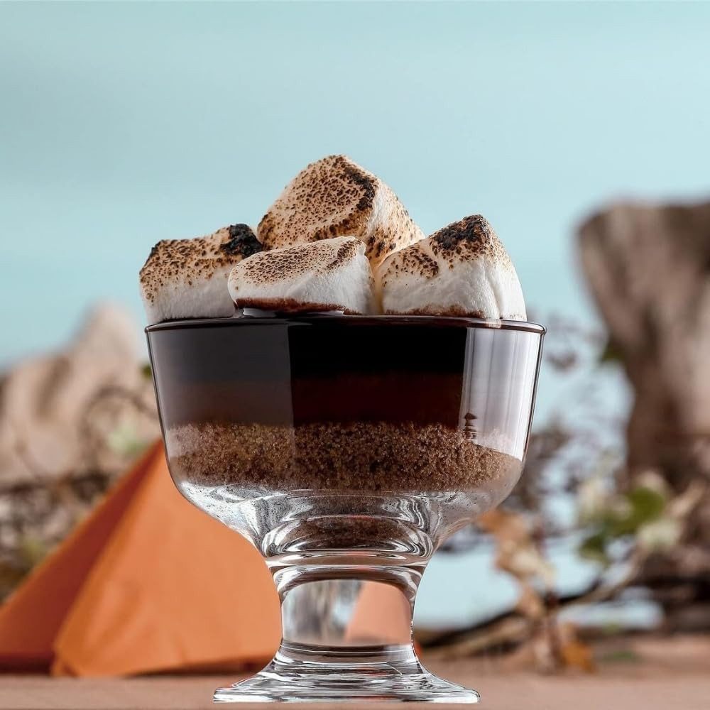 LAV Eisschale LAV Destina Eis- und Dessertschalen - 285 ml (9 3/4 oz), Glas, (Packung, 6-tlg), Elegantes Glasschalen für Desserts und Eis 6er-Set, 285 ml