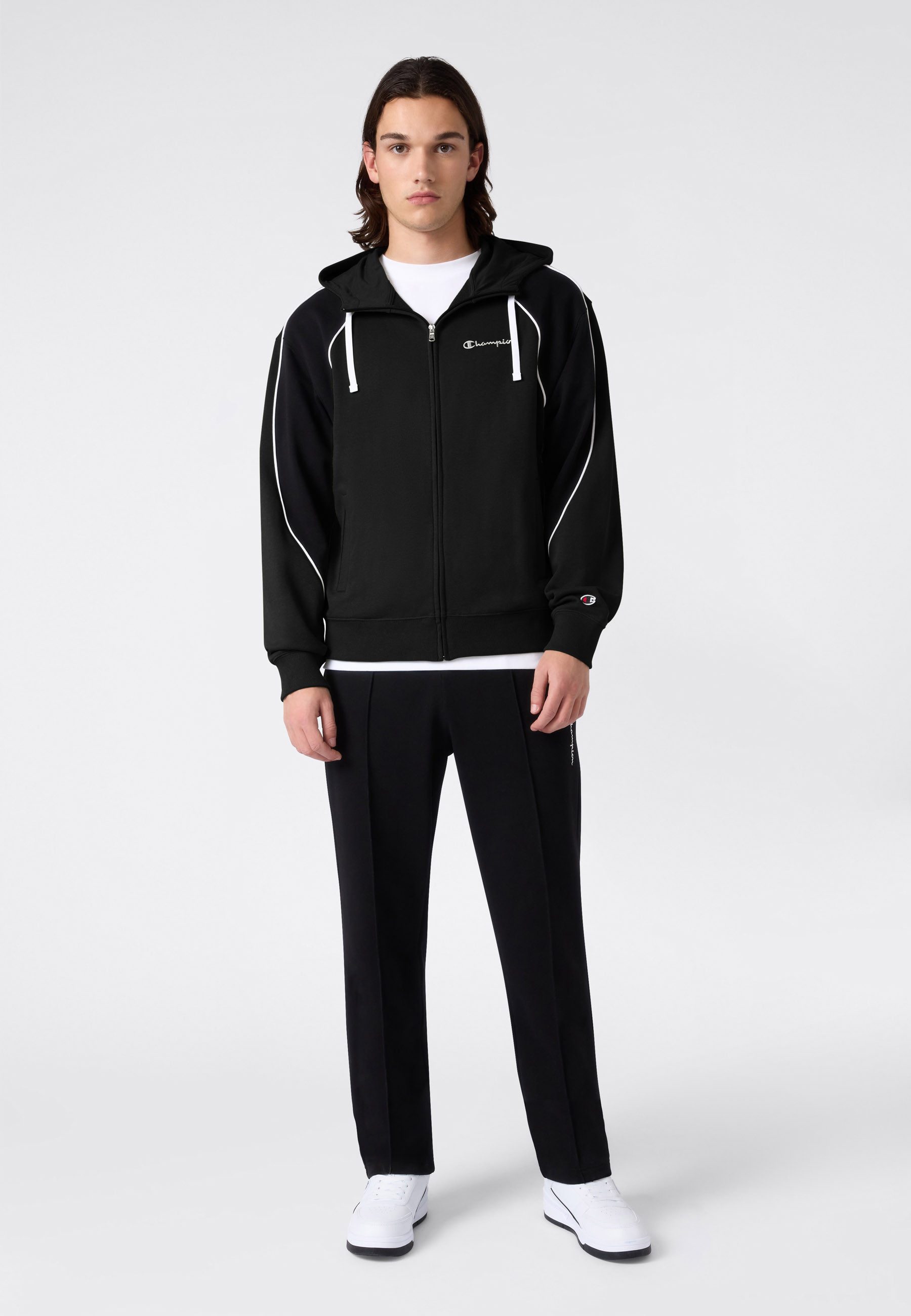 Champion Jogginganzug Terry Hooded Full Zip Sweatshirt (2-tlg), mit Kapuze, mit durchgehendem Reißverschluss, sportlicher Stil