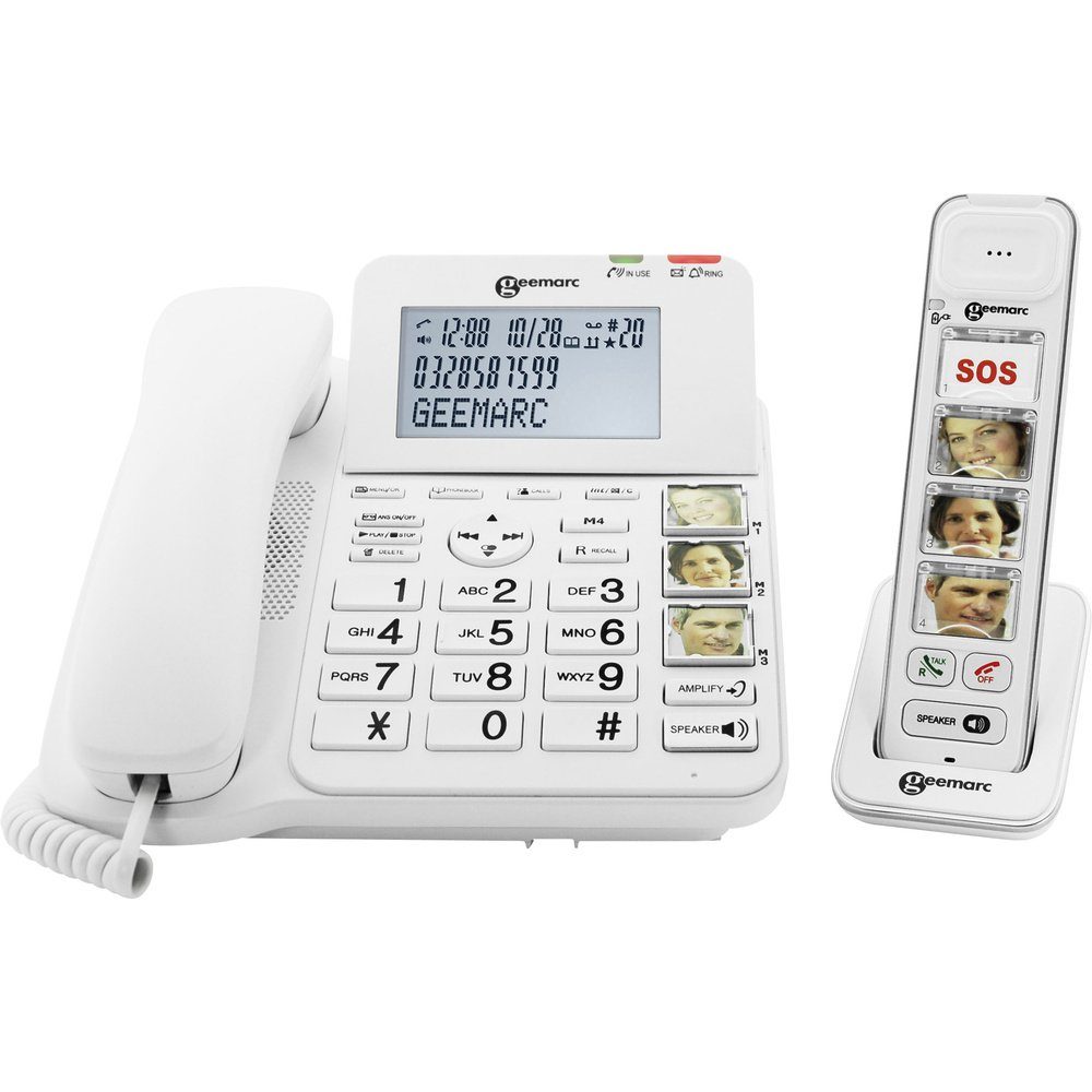 Geemarc Geemarc AMPLIDECT COMBI-PHOTO 295 Schnurgebundenes Seniorentelefon An Seniorentelefon