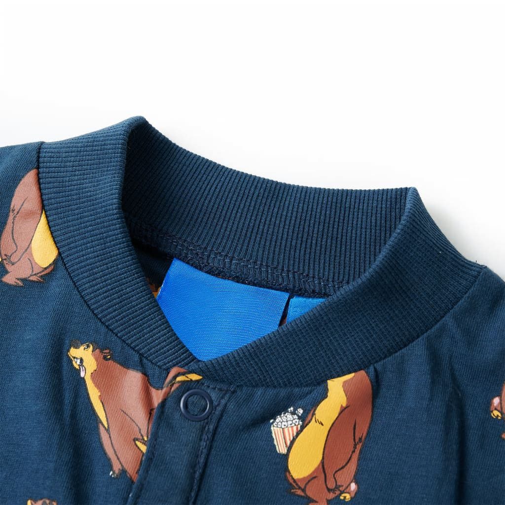 vidaXL Schlafanzug Kinder-Schlafanzug Einteiler Jeansblau 92