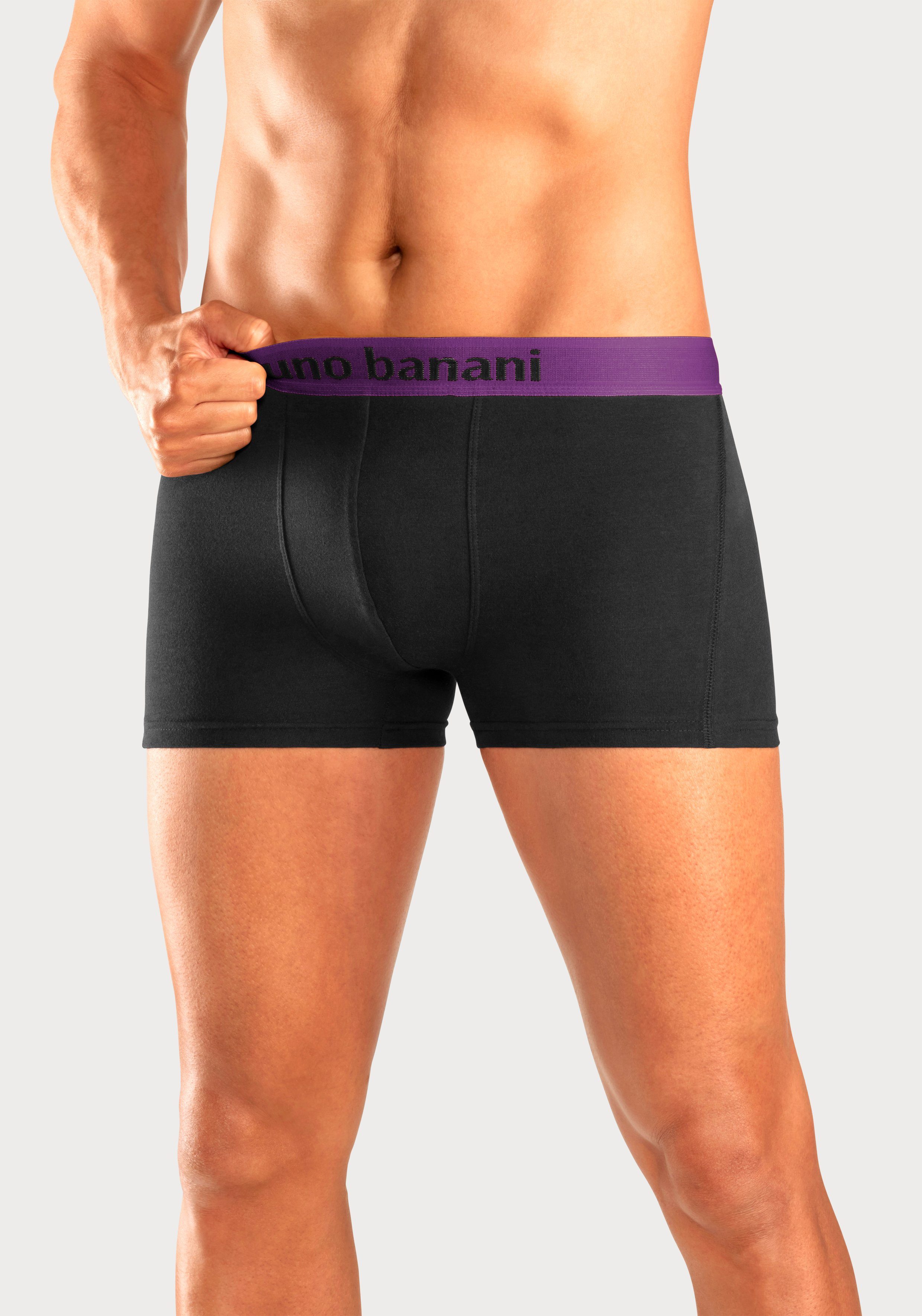 Bruno Banani Boxer Boxershorts für Herren (Packung, 4-St) mit farbigen Marken-Schriftzug am Bündchen – Bild 5 von 5