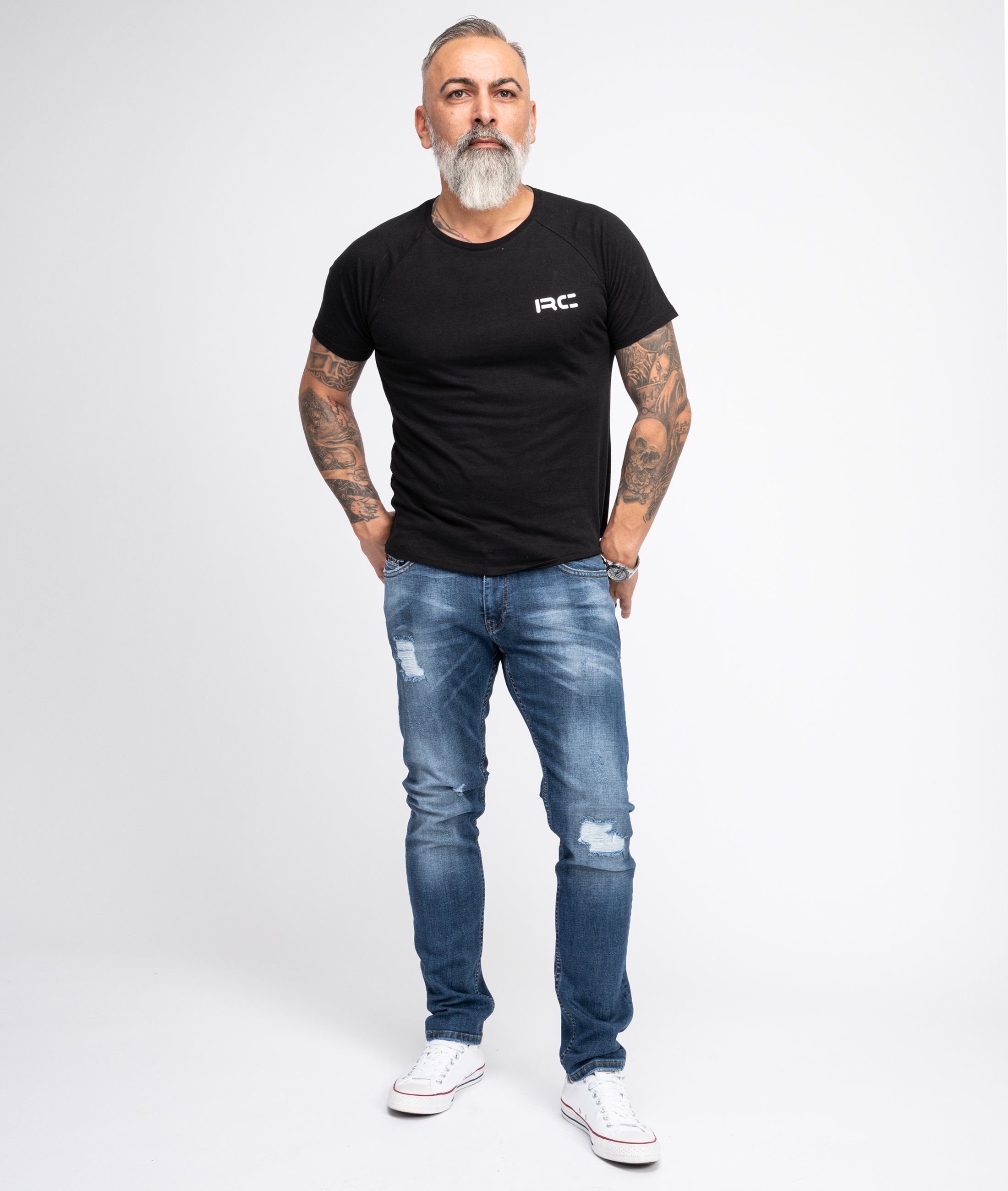 Indumentum Slim-fit-Jeans Herren Jeans Stonewashed Blau IS-304