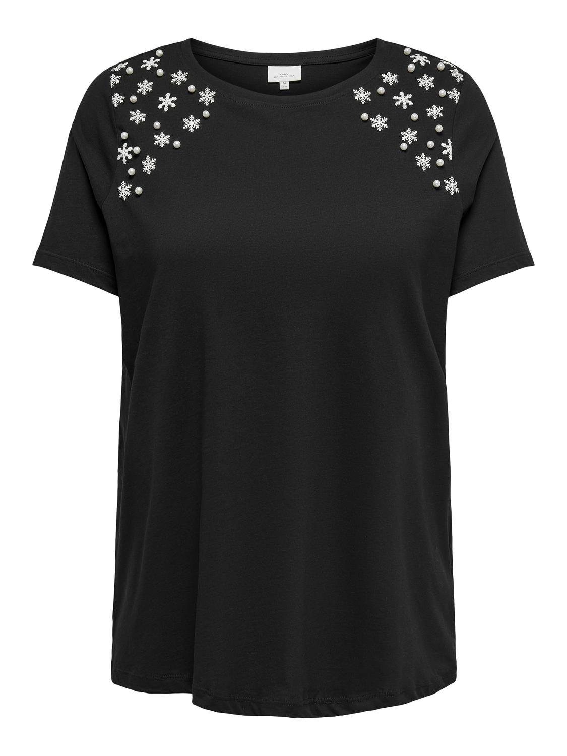 ONLY CARMAKOMA Kurzarmshirt CARXMAS LIFE SS günstig online kaufen