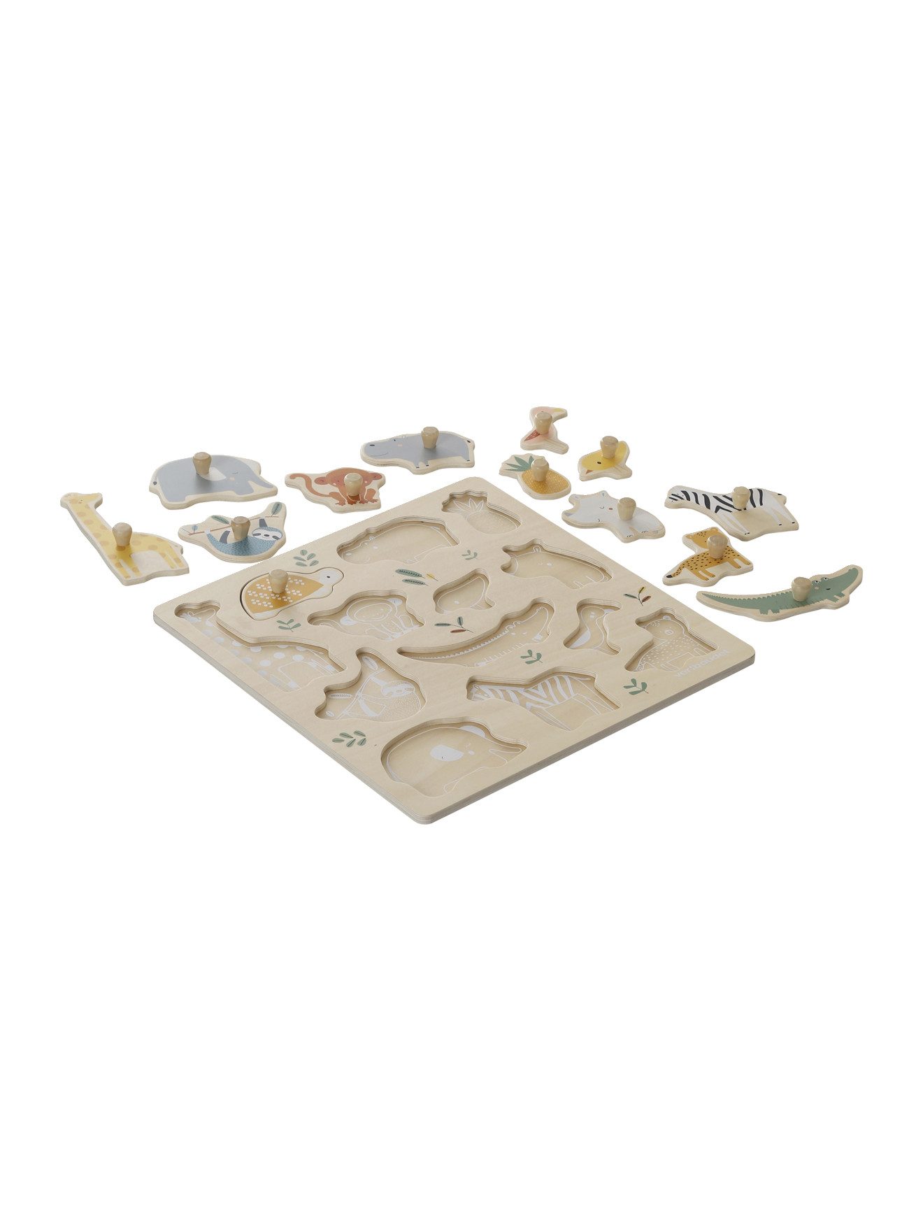 vertbaudet Puzzle Baby Steckpuzzle DSCHUNGEL, Holz FSC®, Puzzleteile