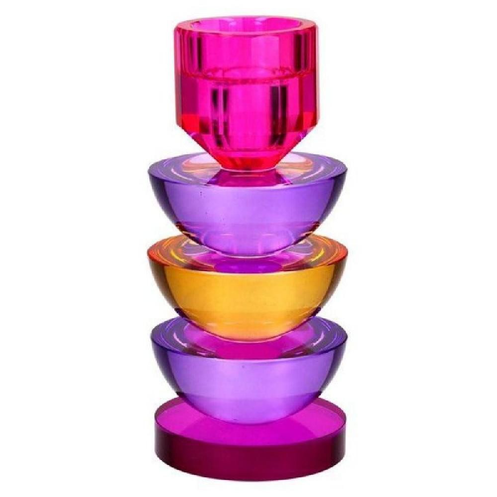 Kerzenhalter Kerzenhalter Sari Rund Lila Orange Pink (17,5cm)