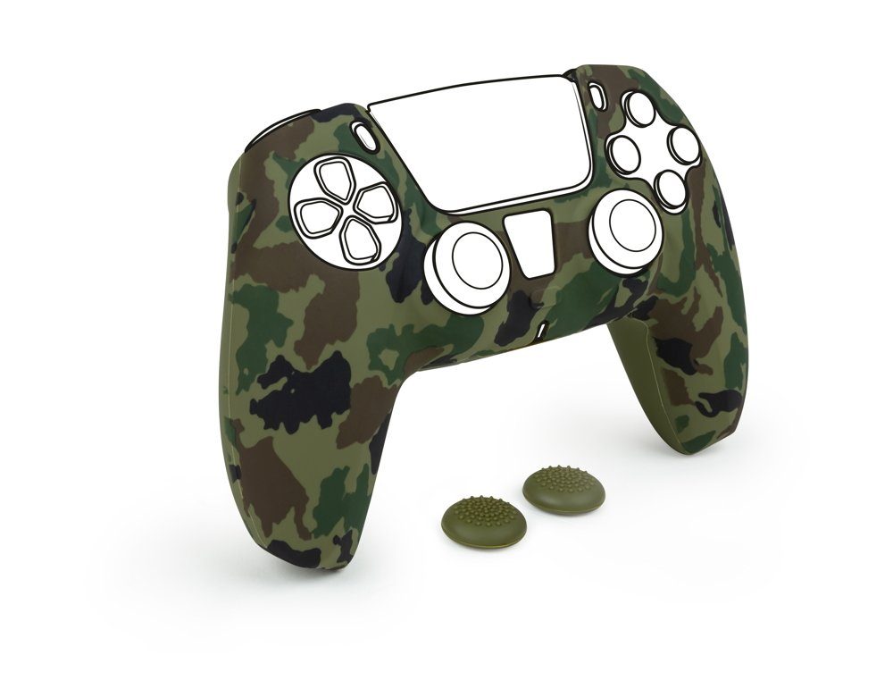 BigBen 5 Controller Silicon Glove camo green inkl. 2 Thumb Grips BB006445 Zubehör PlayStation 4