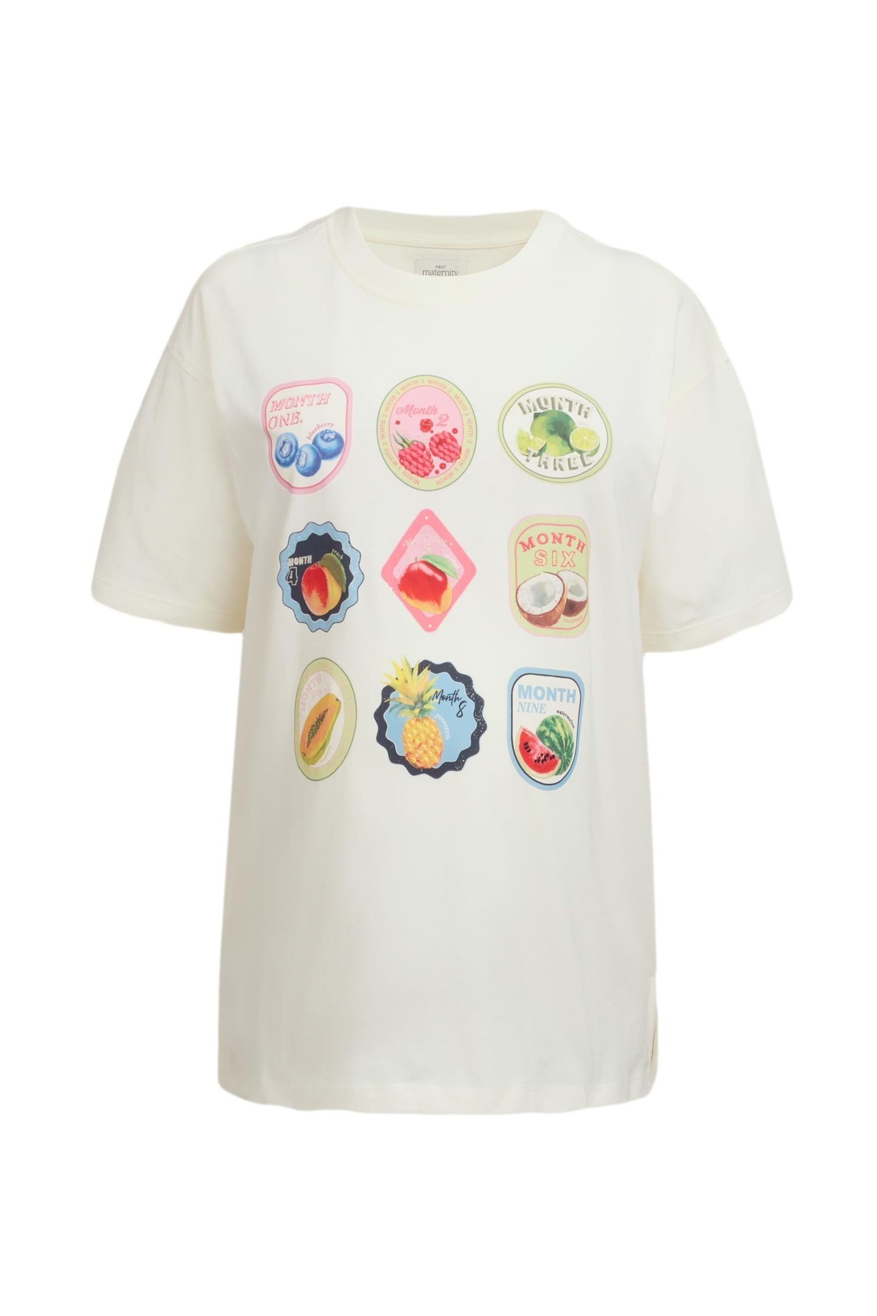 T-Shirt Baumwoll-T-Shirt mit Obst-Grafik, Umstandsmode