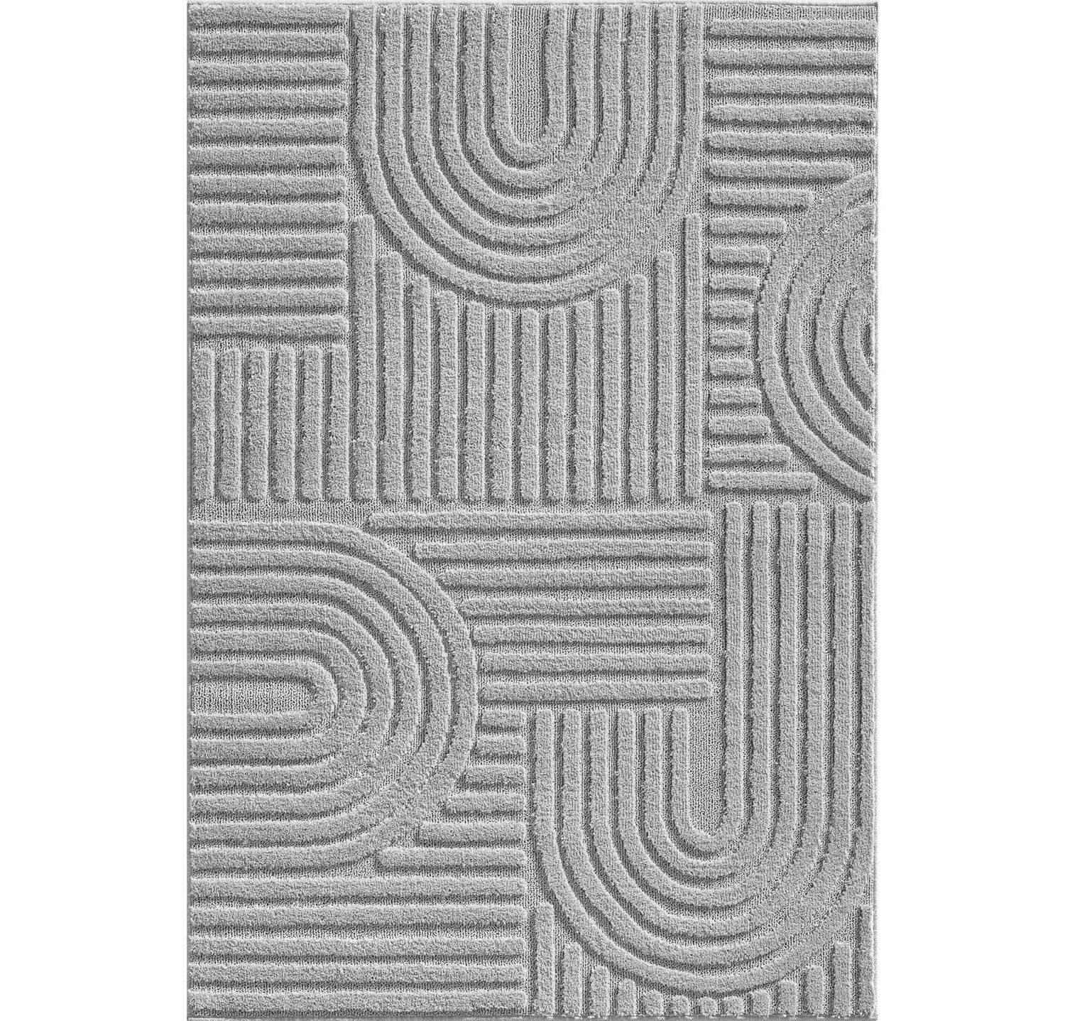 Teppich Boss Teppich Kurzflor Teppich Art 1121, Läufer - Silber, Läufer, Höhe: 8 mm