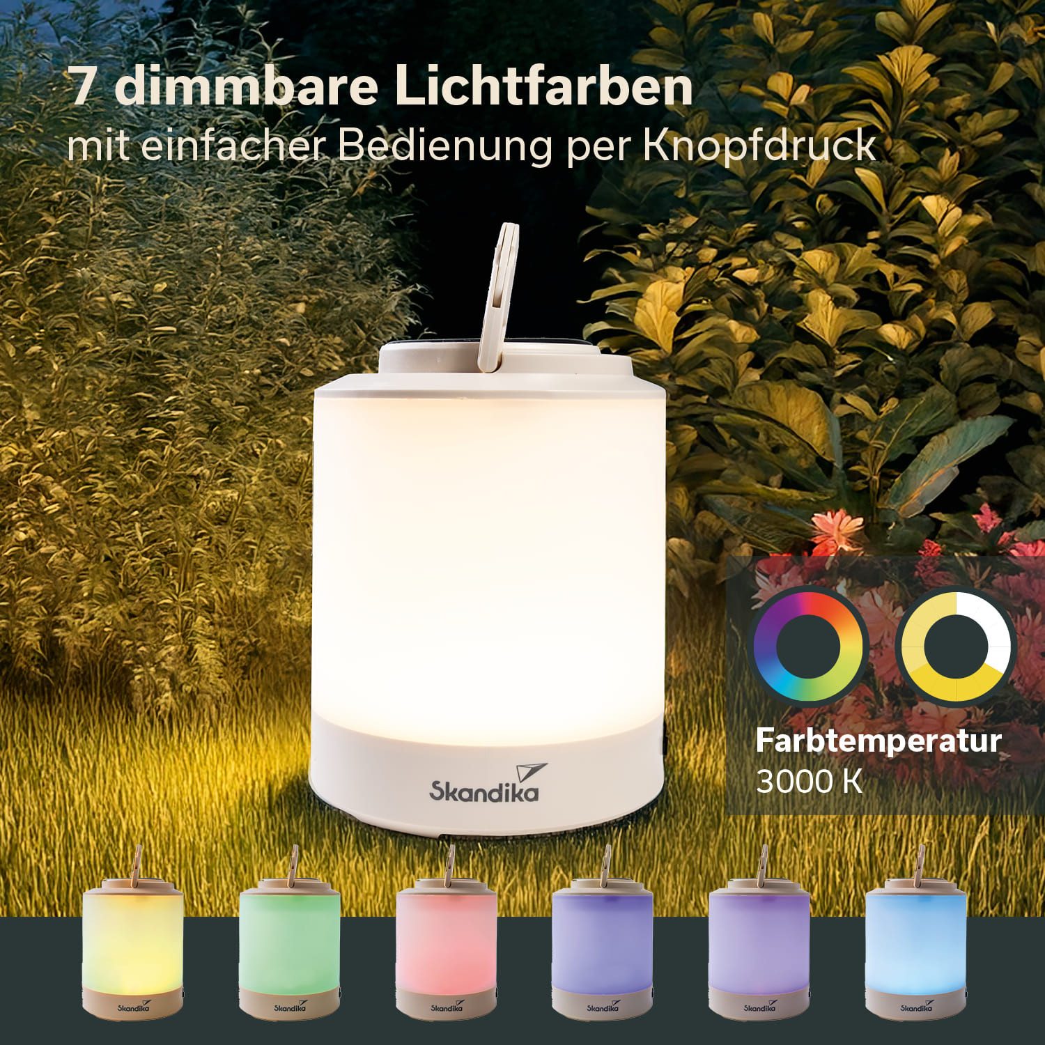 Skandika LED Gartenleuchte Campinglampe Nordsol, 80 günstig online kaufen