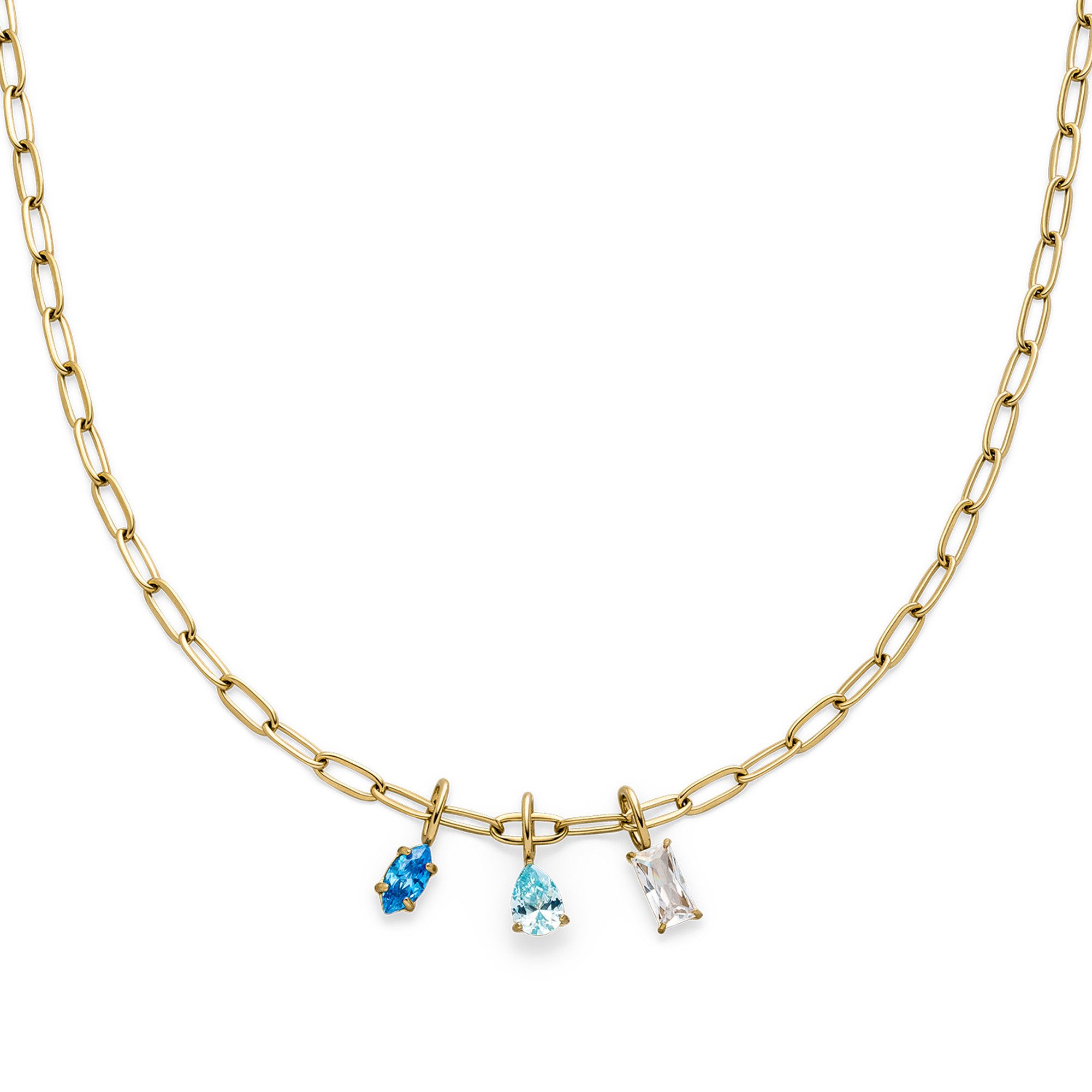 s.Oliver Kette mit Anhänger Elegant Stones, mit Zirkonia (synth)
