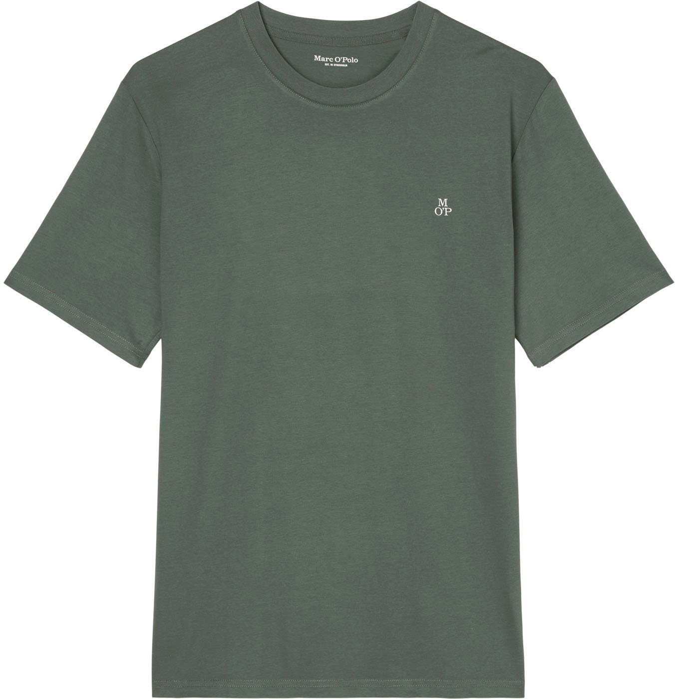 Marc O'Polo T-Shirt Logo-T-Shirt mangrove Bio-Baumwolle aus