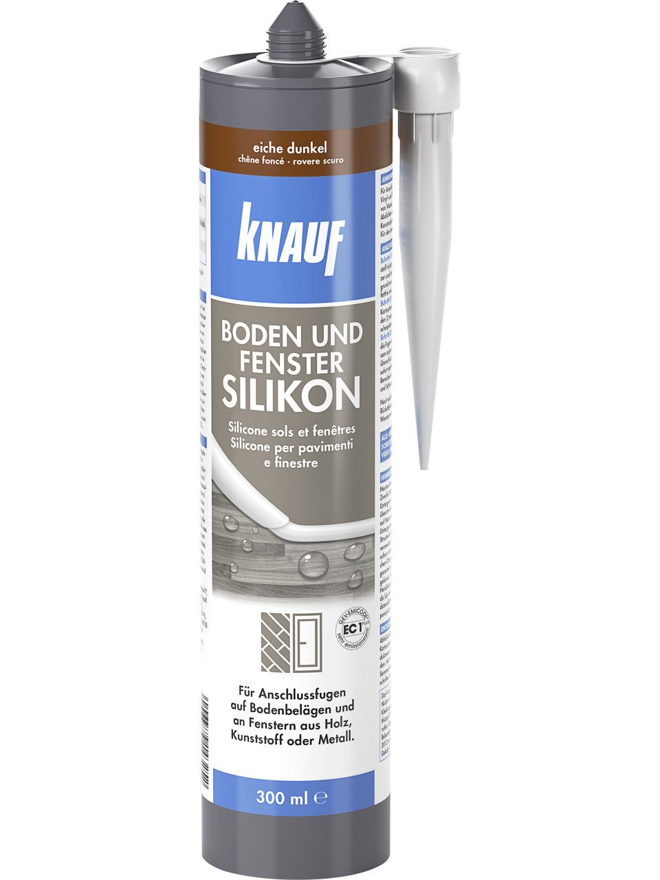 KNAUF Silikon Knauf Boden- & Fenster Silikon 300 ml eiche dunkel