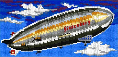 Stick it Steckpuzzle Zeppelin, 4000 Puzzleteile, Bildgröße: 53 x 26,5 cm