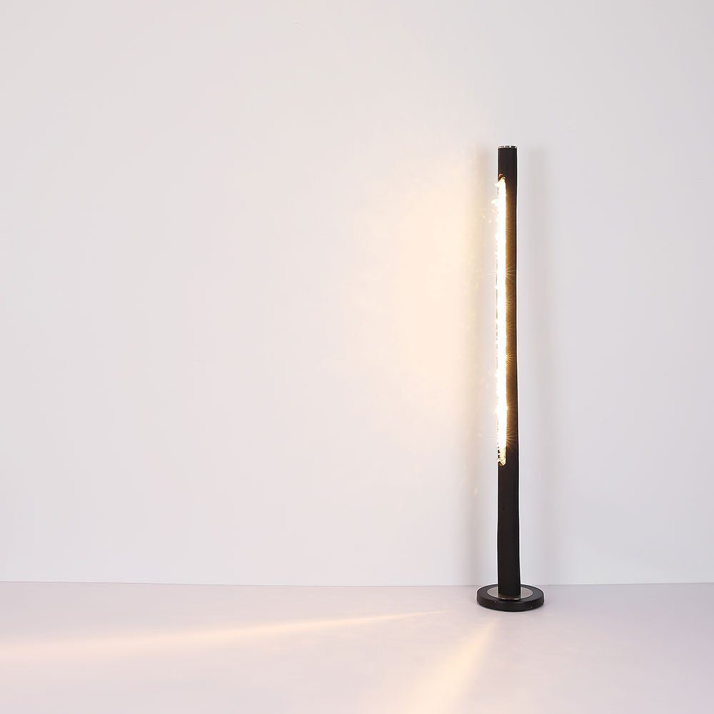 Globo LED Stehlampe, LED-Leuchtmittel Holz Wohnzimmer fest Stehleuchte dimmbar LED verbaut, Stehlampe