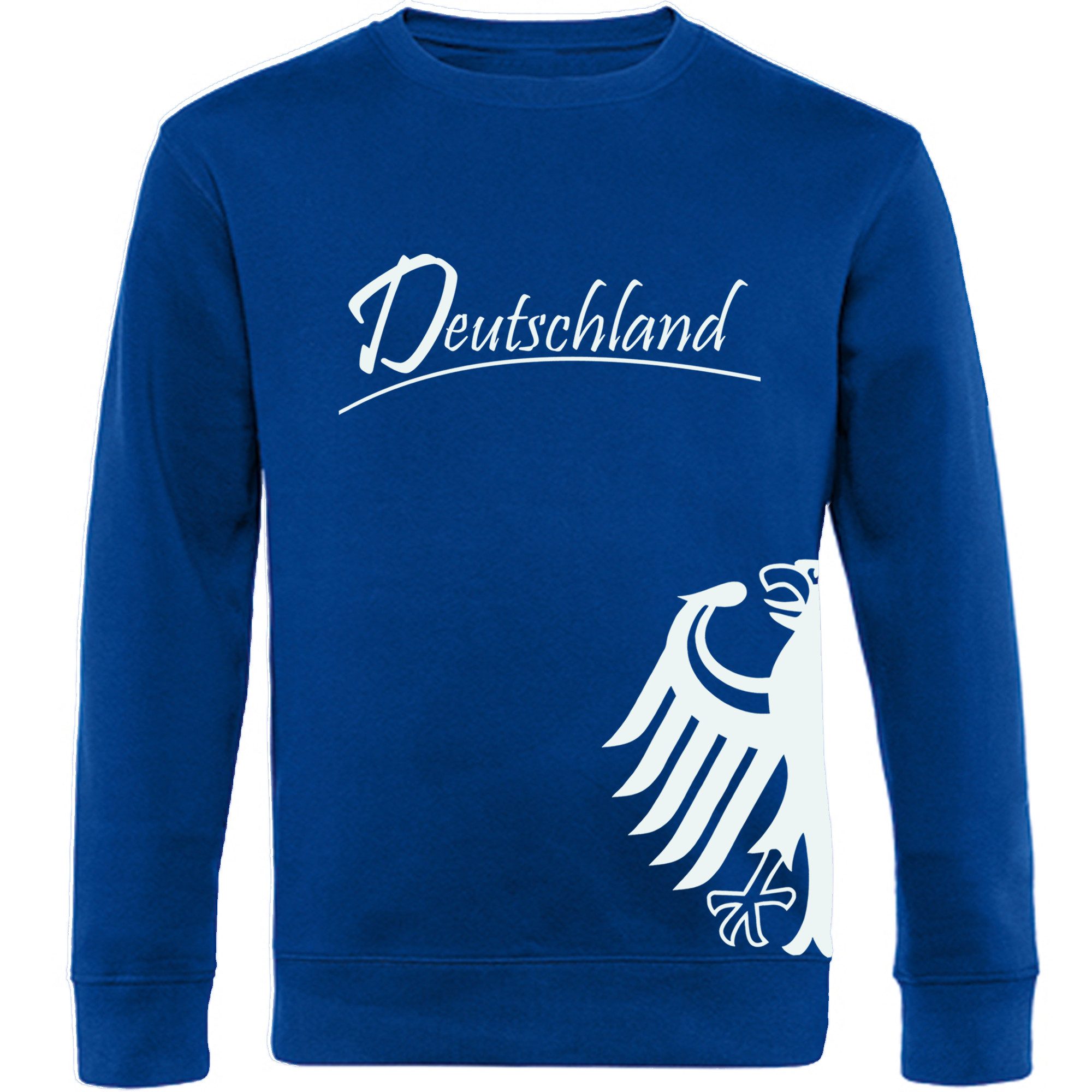 multifanshop Sweatshirt Deutschland - Adler seitlich - Pullover