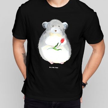 Mr. & Mrs. Panda T-Shirt Chinchilla Blume - Schwarz - Geschenk, Nachthemd, lustige Sprüche, De (1-tlg)