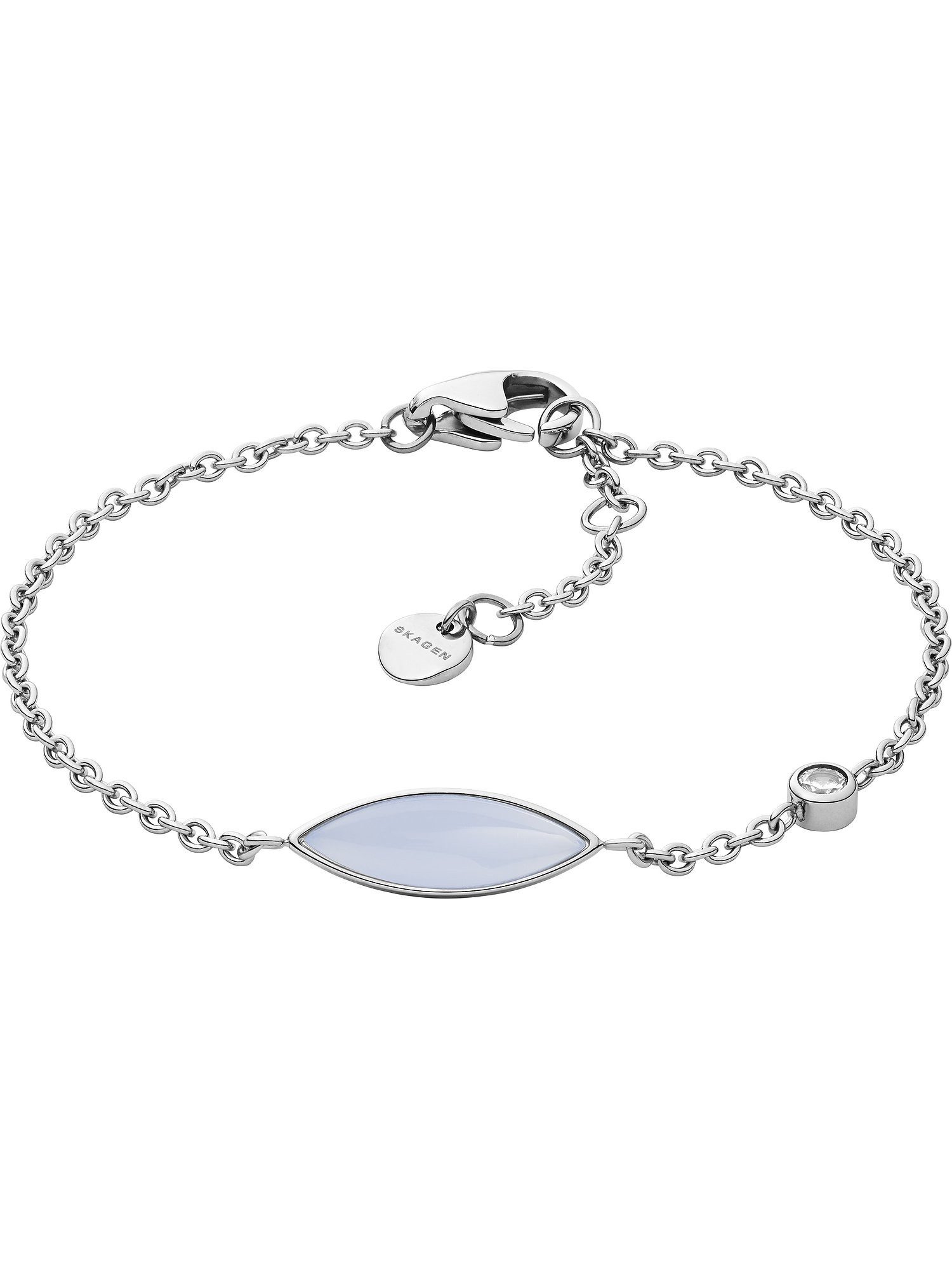 Skagen Edelstahlarmband Skagen Damen-Armband Edelstahl Glasstein